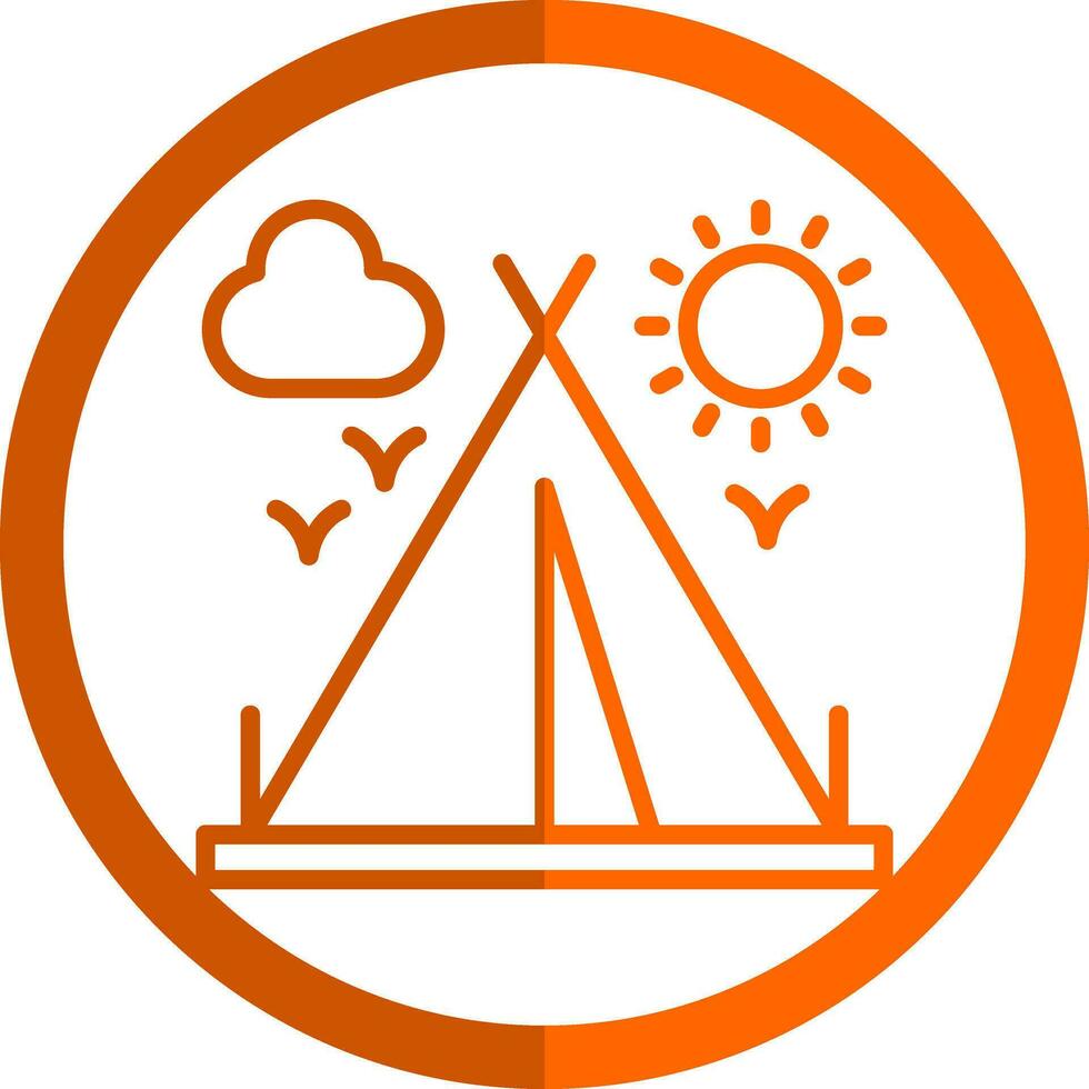 Camping tent Vector Icon Design