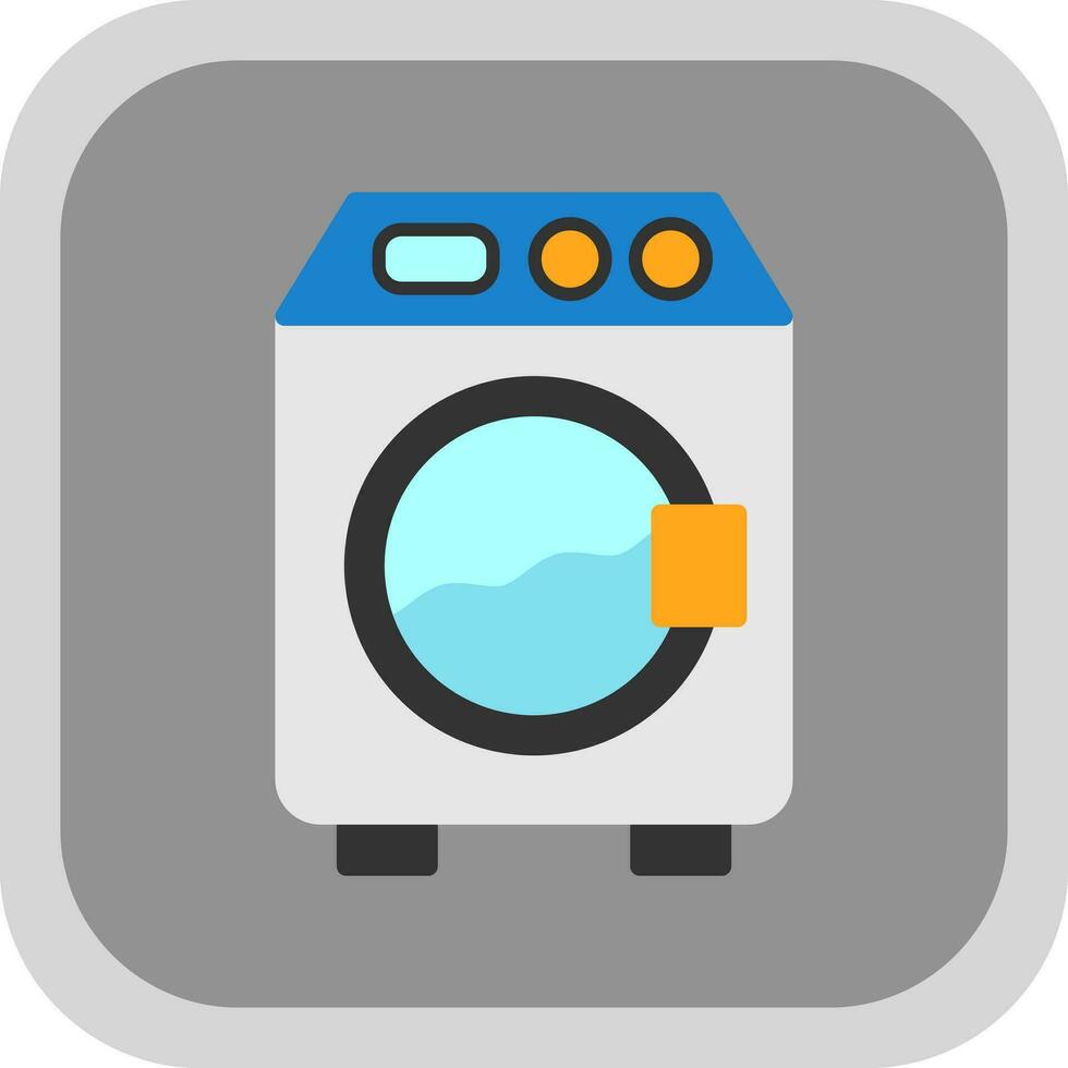 Washing machine Vector Icon Design