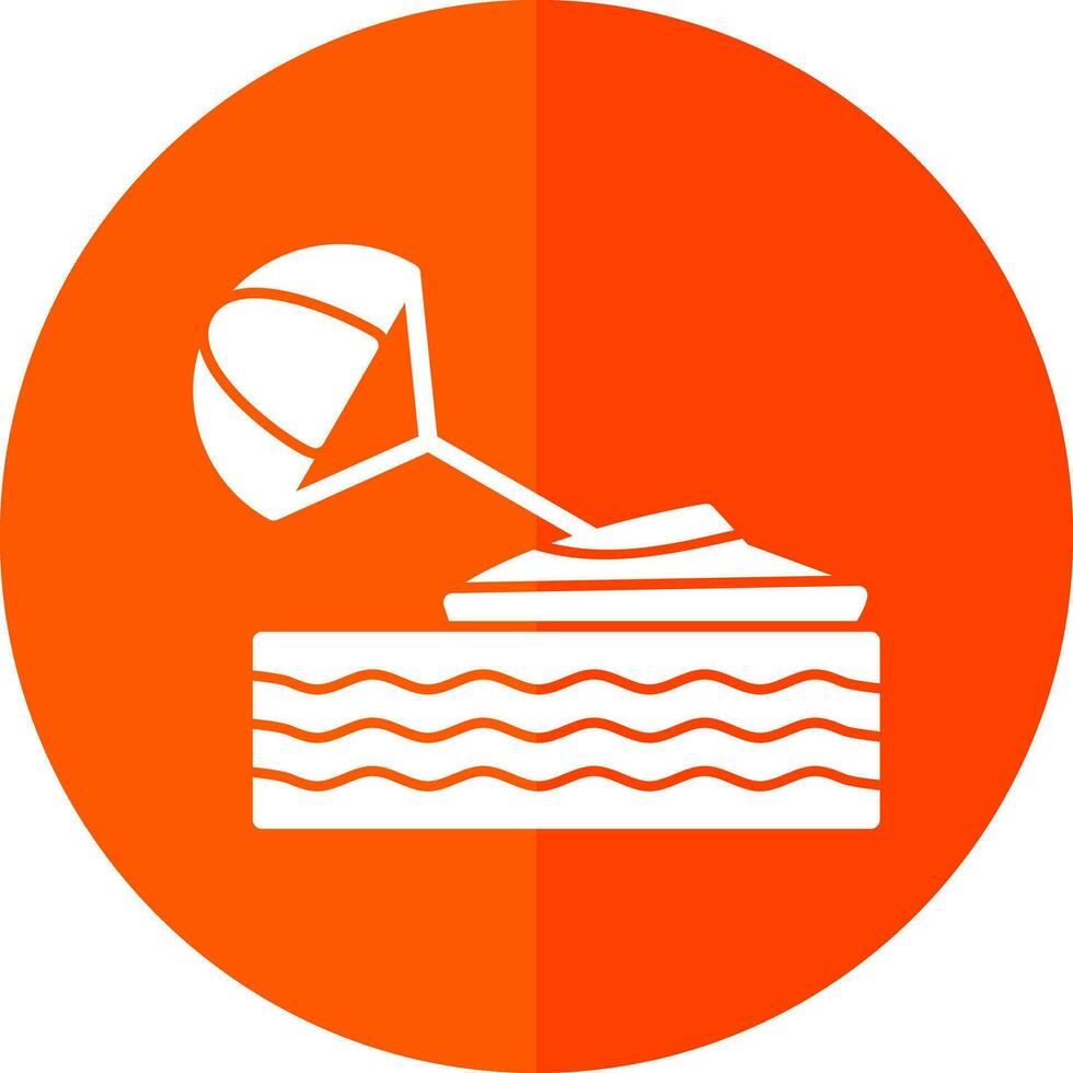 Parasailing Vector Icon Design