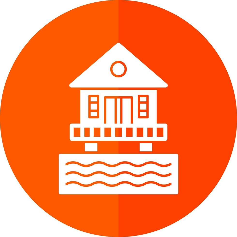 Beach hut Vector Icon Design