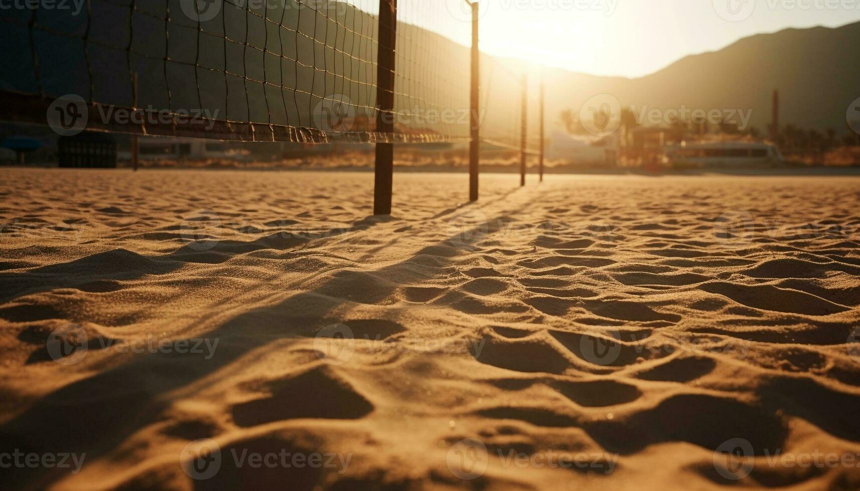 Sun kissed coastline, sports equipment, tranquil relaxation generated by AI photo