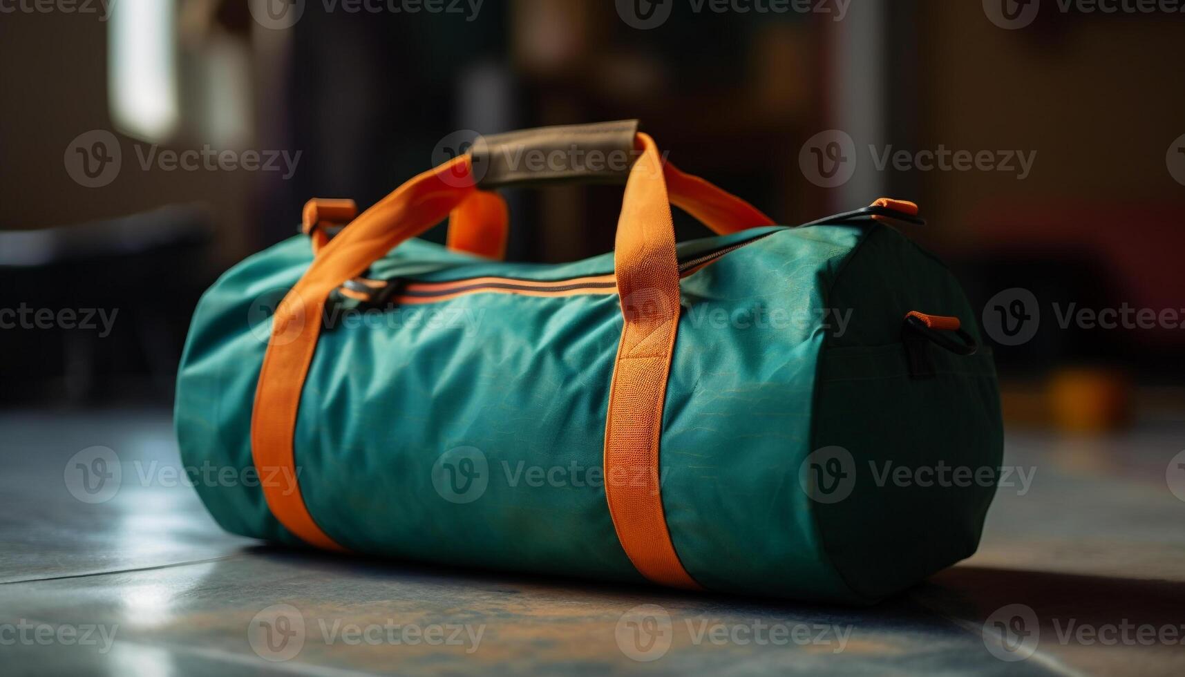 Travelers carry luggage for their indoor adventure generated by AI photo