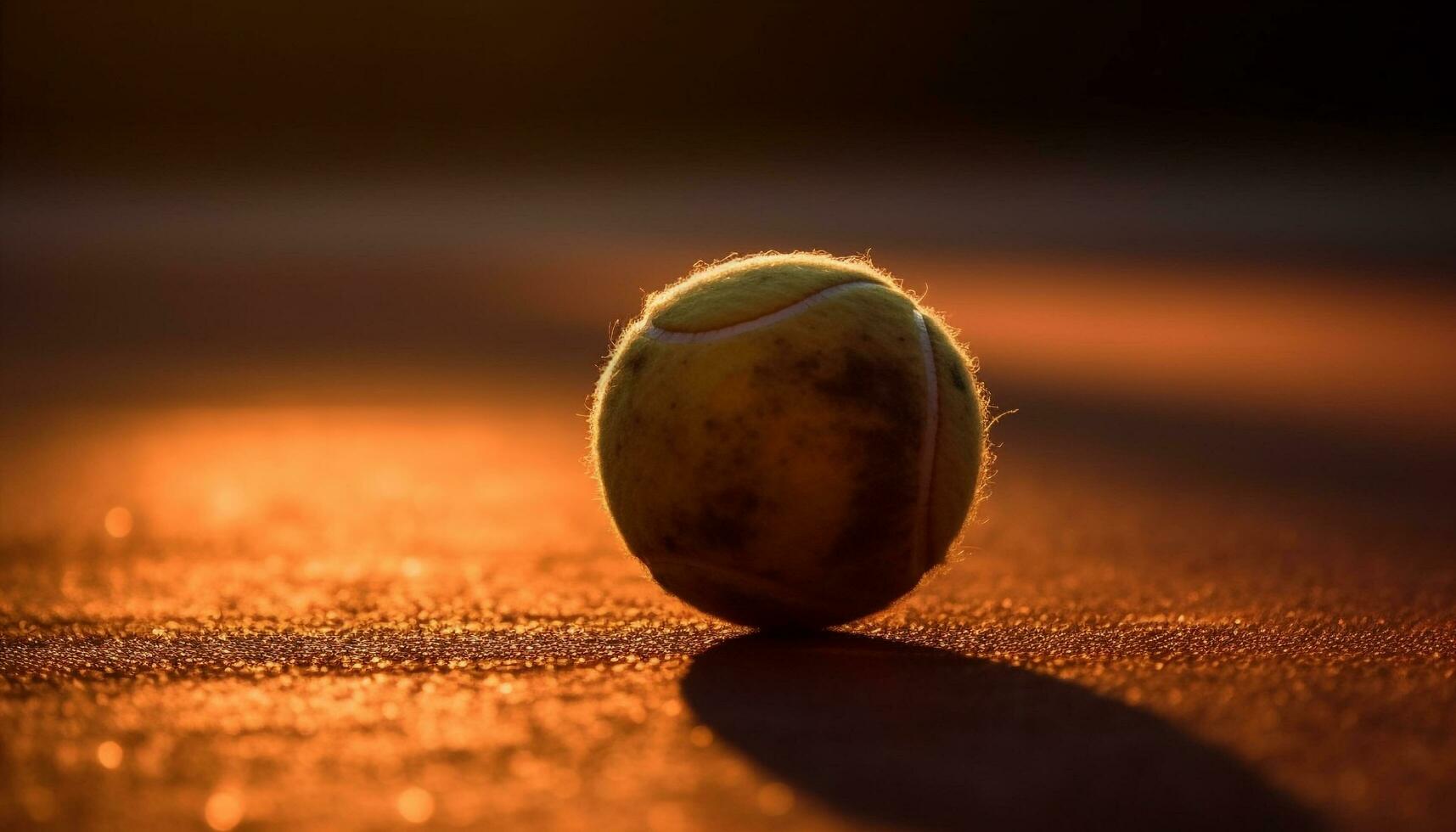 competitivo tenis pelota jugando en verano luz de sol generado por ai foto