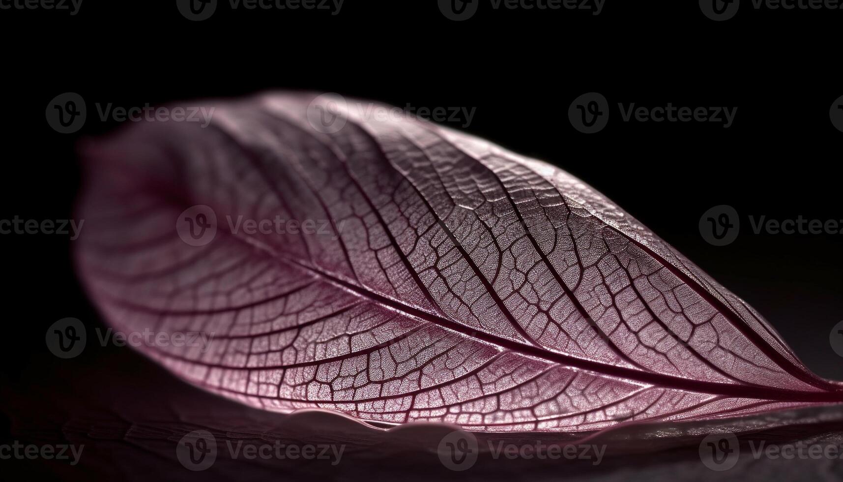 Vibrant leaf vein pattern in nature beauty generated by AI photo