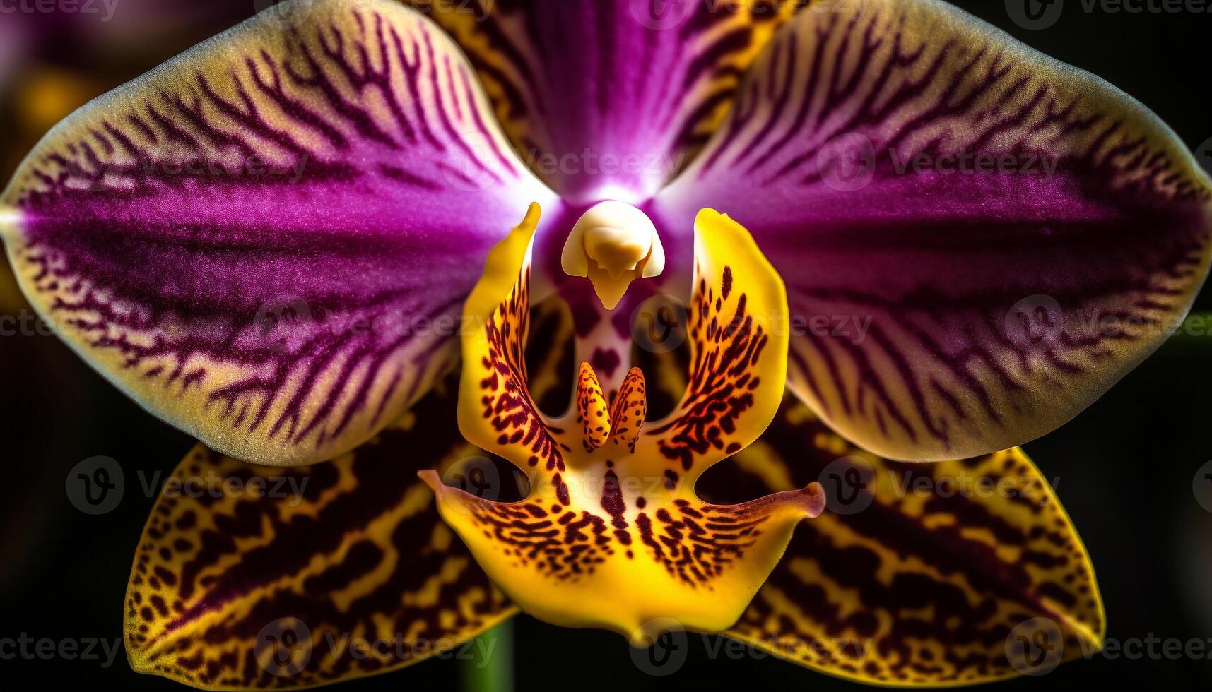 exótico polilla orquídea flores con elegancia y belleza generado por ai foto