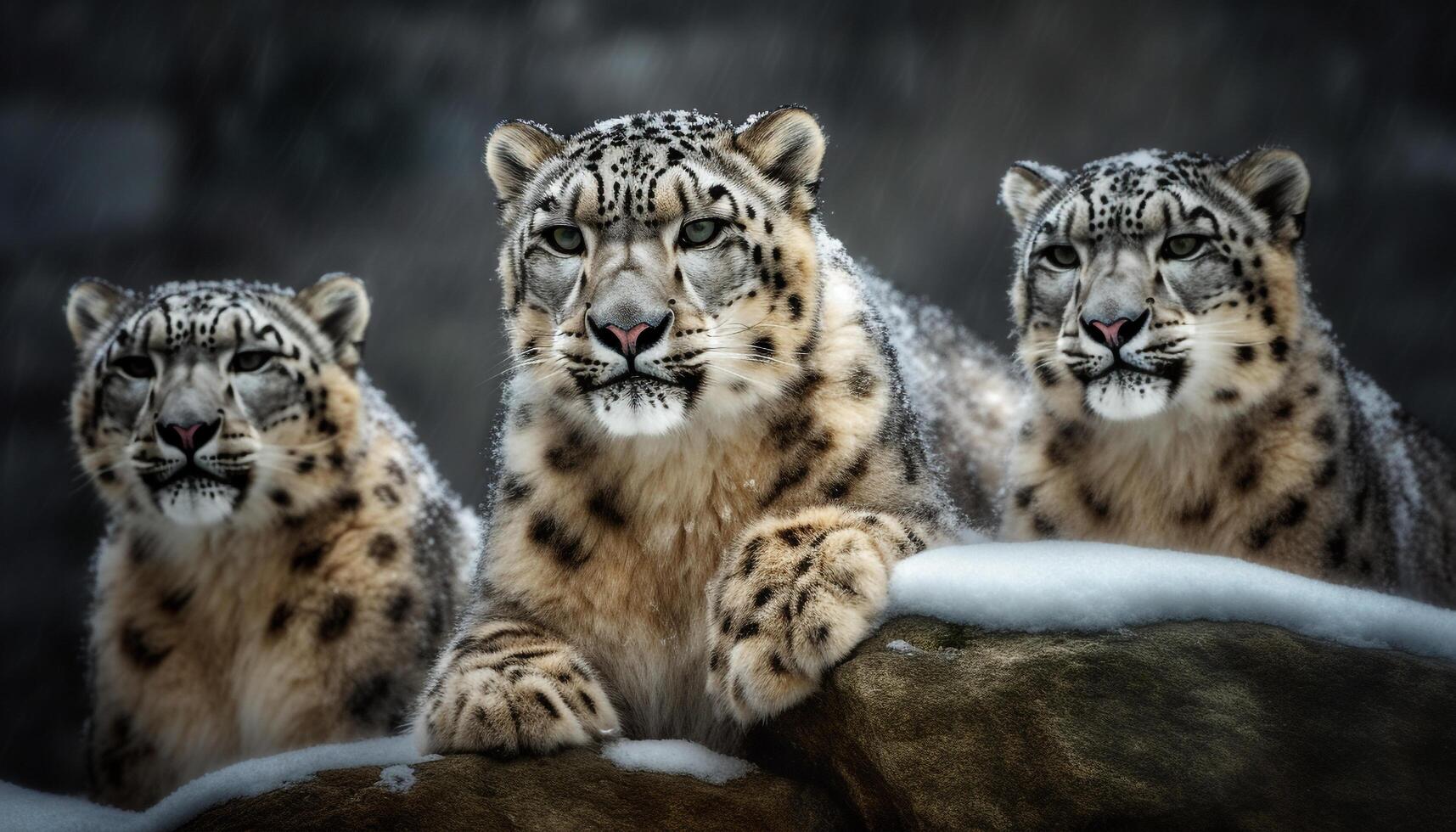 Majestic tiger staring, selective focus on foreground generated by AI photo