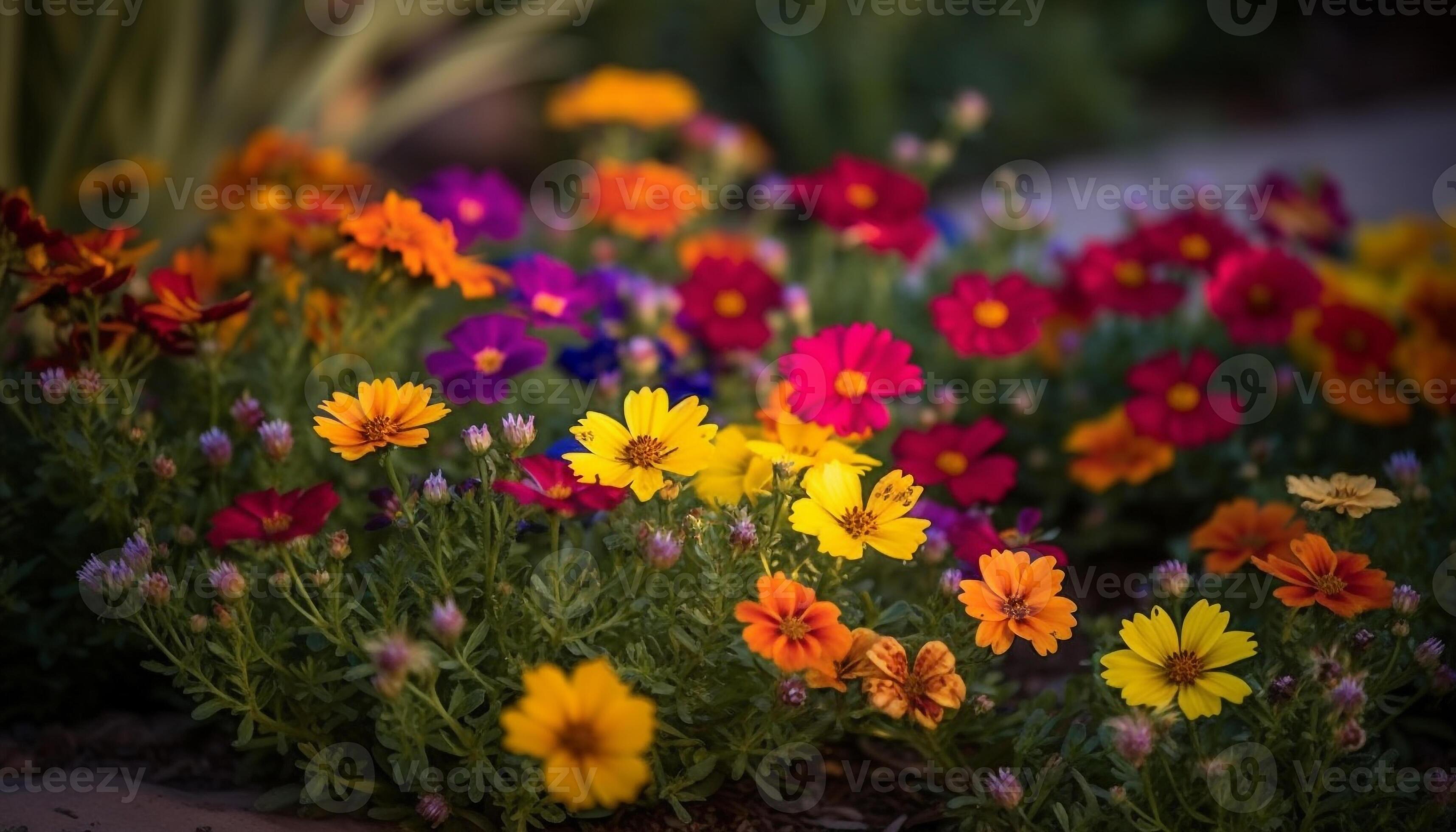 Vibrant wildflowers bloom in the summer meadow generated by AI 25185433