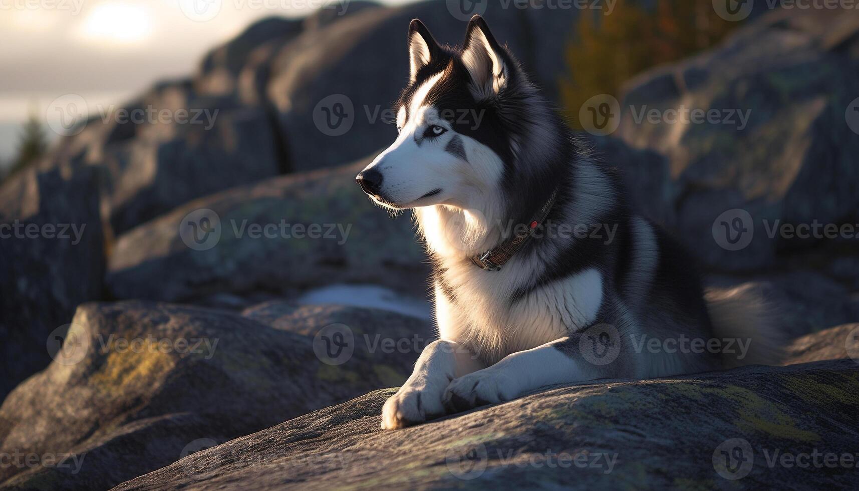 Cute puppy sitting in grass, looking alert generated by AI photo