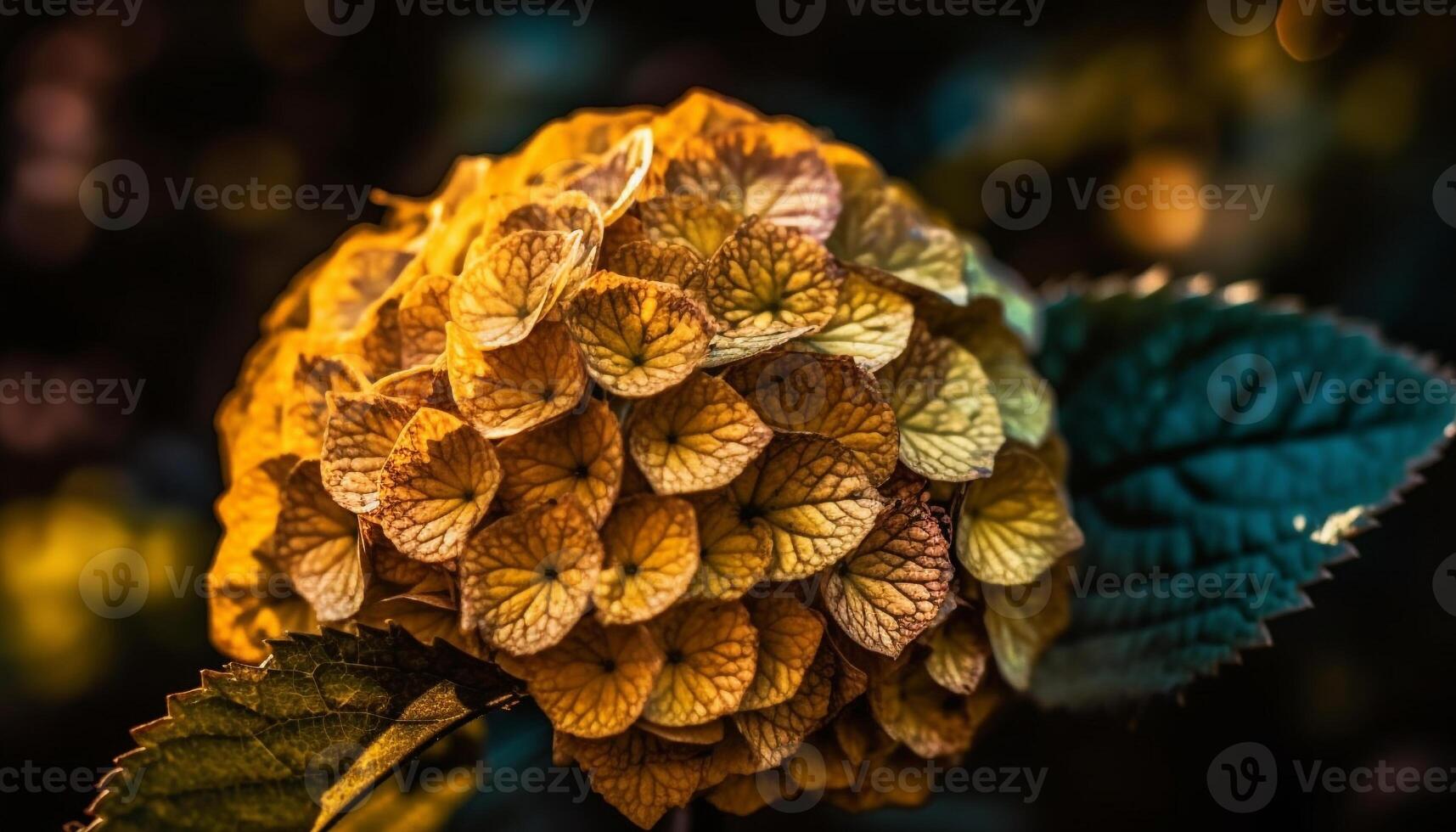 Vibrant autumn leaves decorate the forest floor generated by AI photo