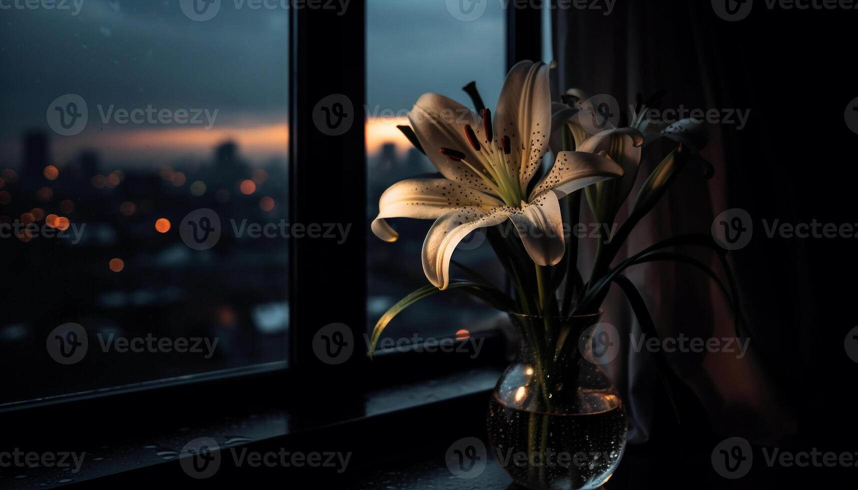 Fresh bouquet on table, nature elegance indoors generated by AI photo