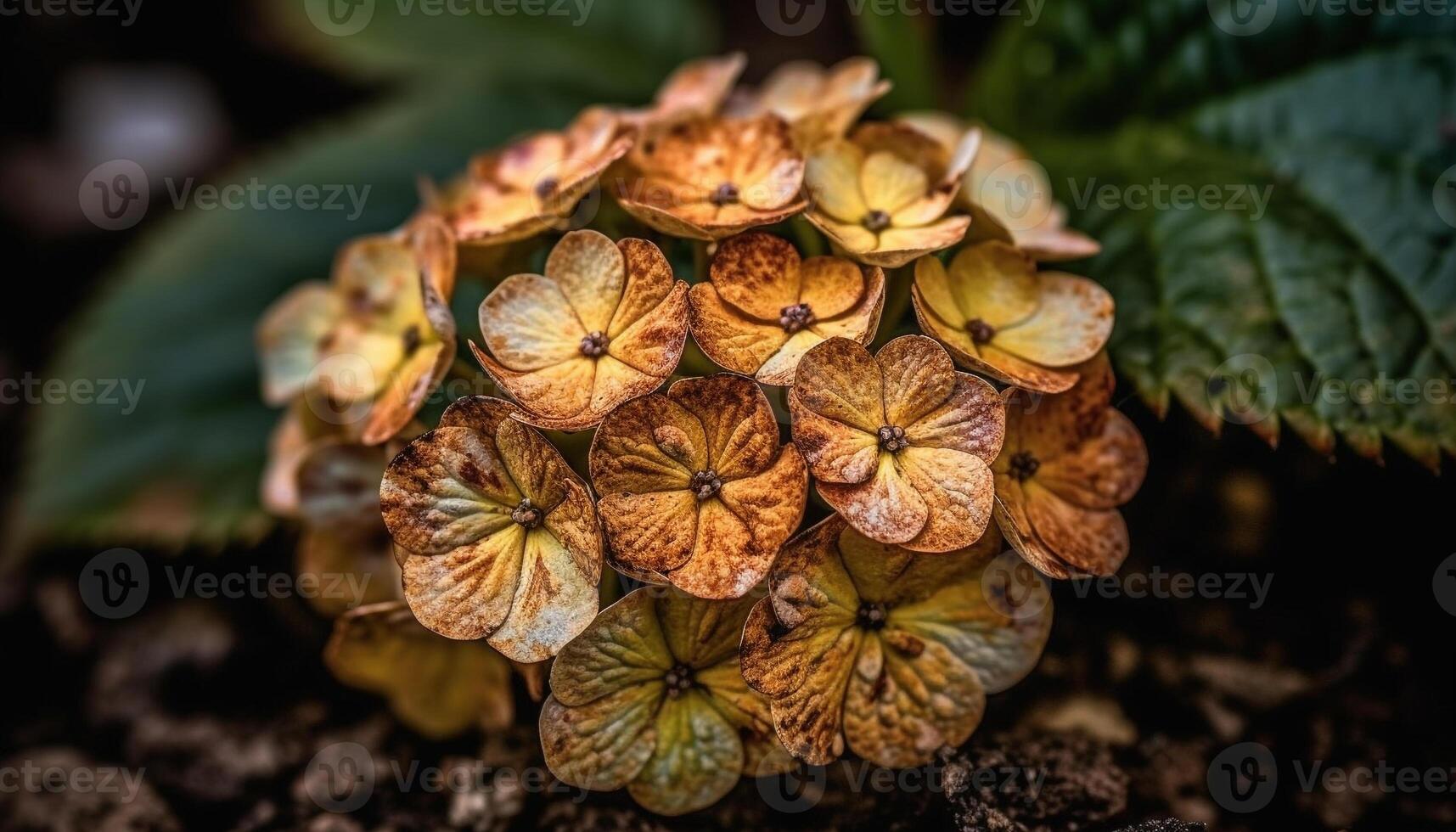 Vibrant petal pattern blossoms in generated by AI photo