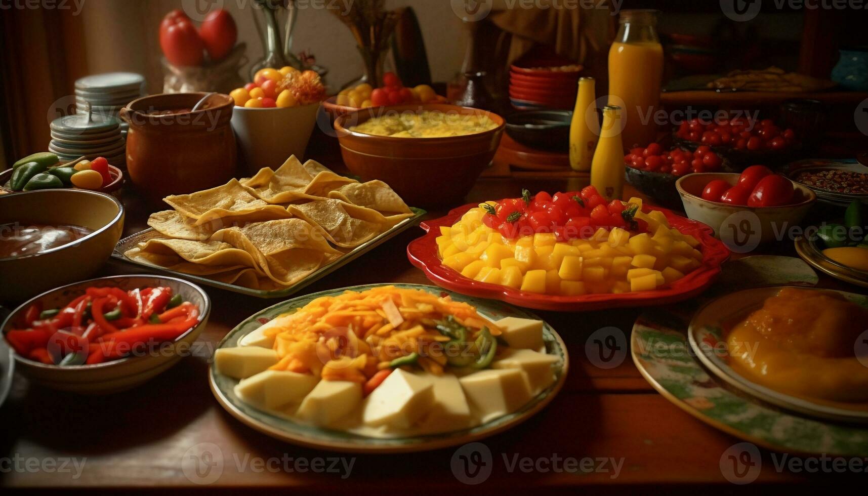 Fresh gourmet taco plate with healthy vegetables generated by AI photo