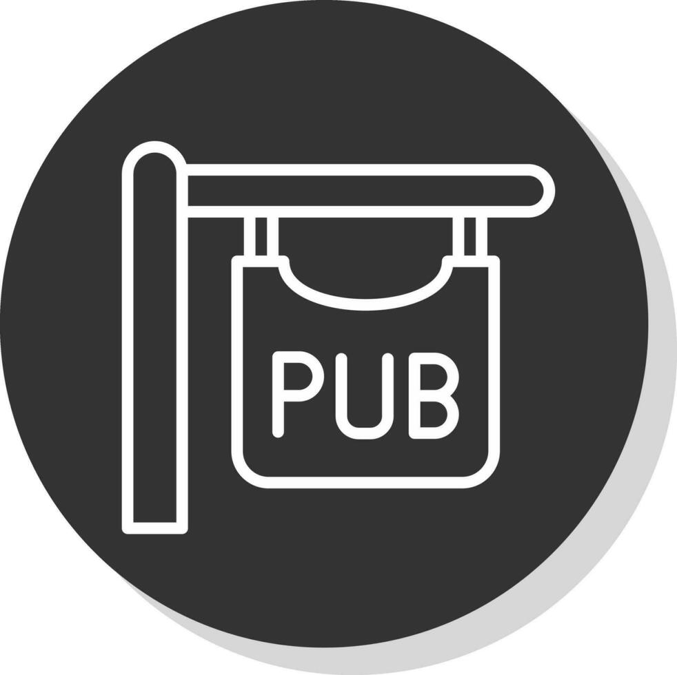 pub firmar vector icono diseño