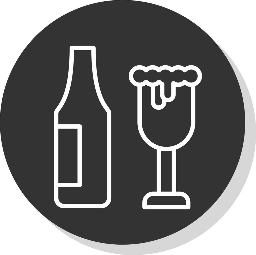 medio litro de cerveza vector icono diseño