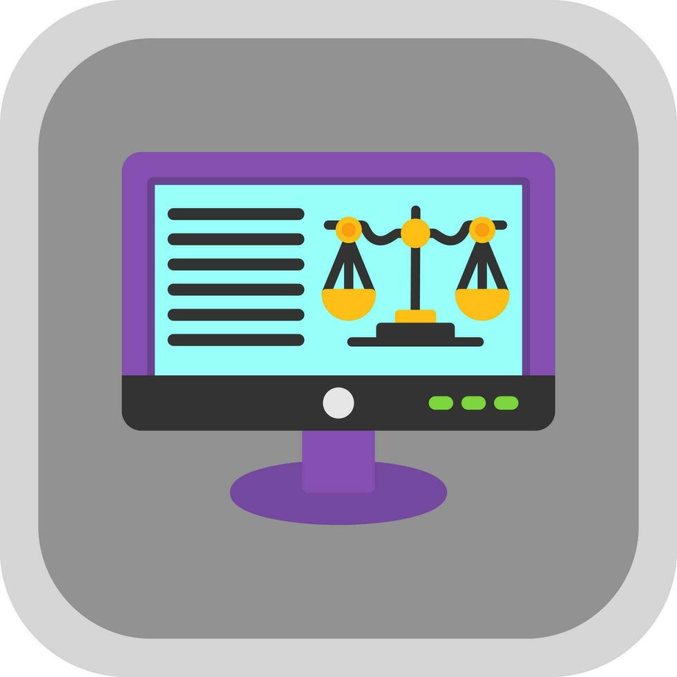 Online court Vector Icon Design