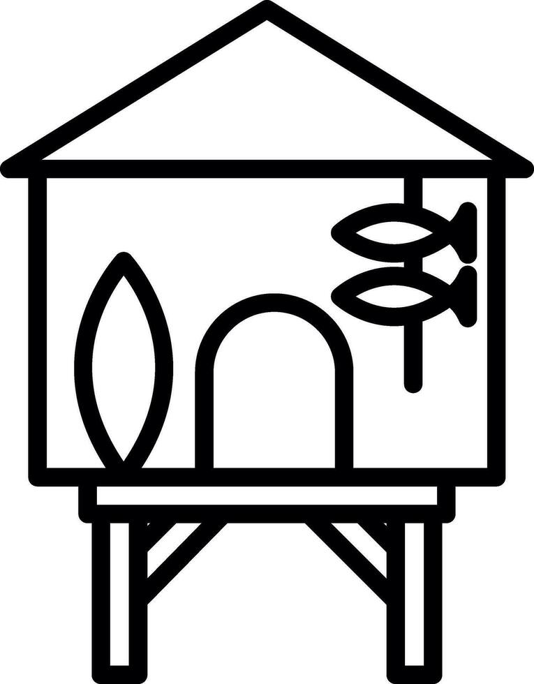 Beach hut Vector Icon Design