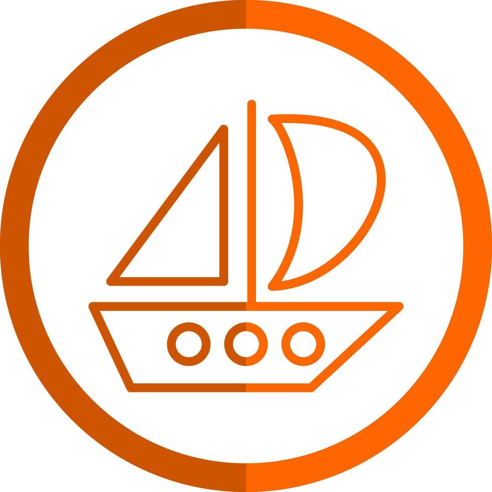 Catamaran Vector Icon Design