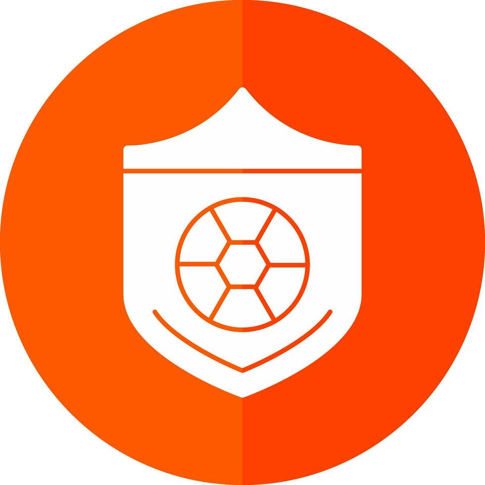 Soccer ball on a shield Vector Icon Design