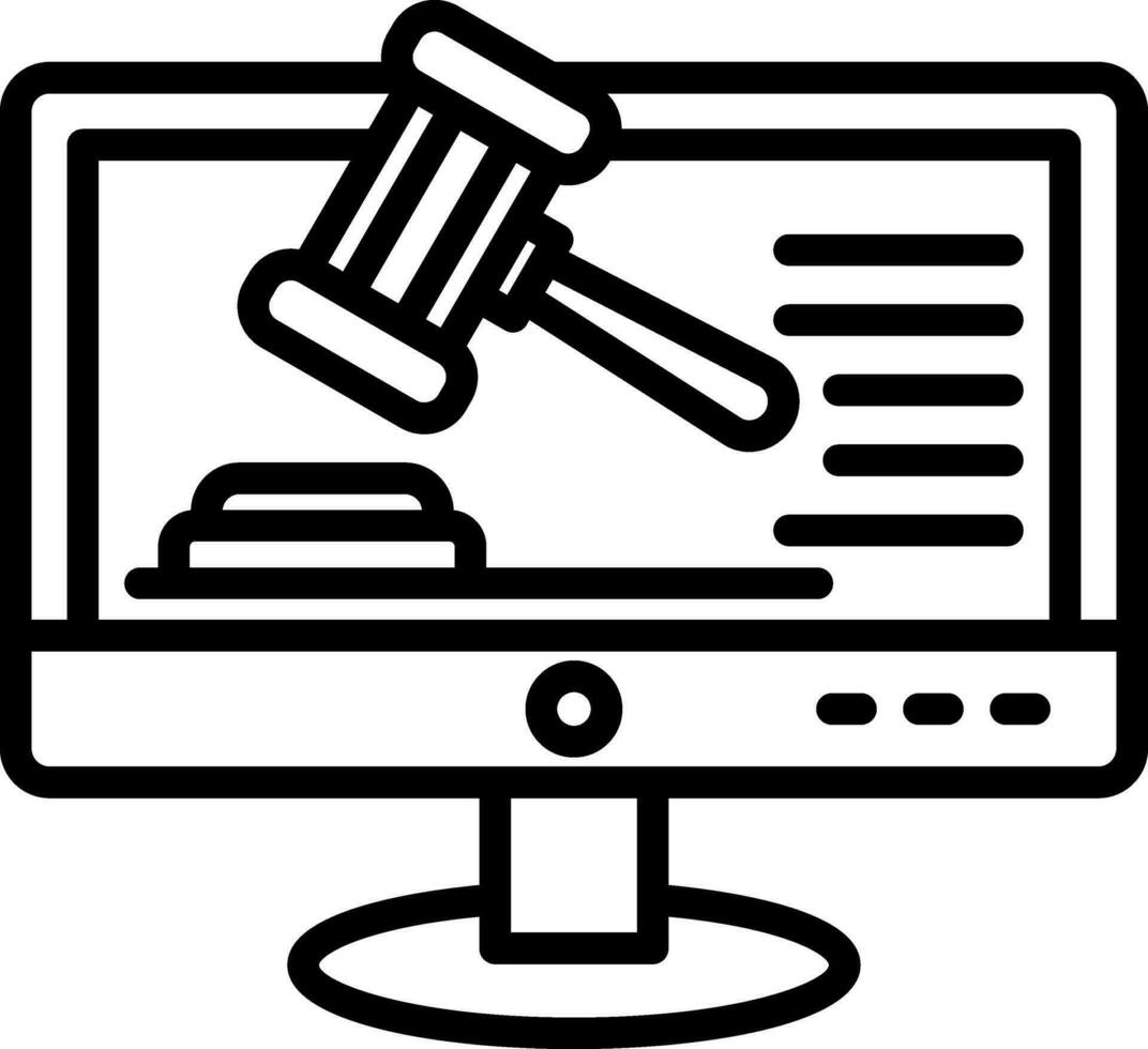 Online court Vector Icon Design