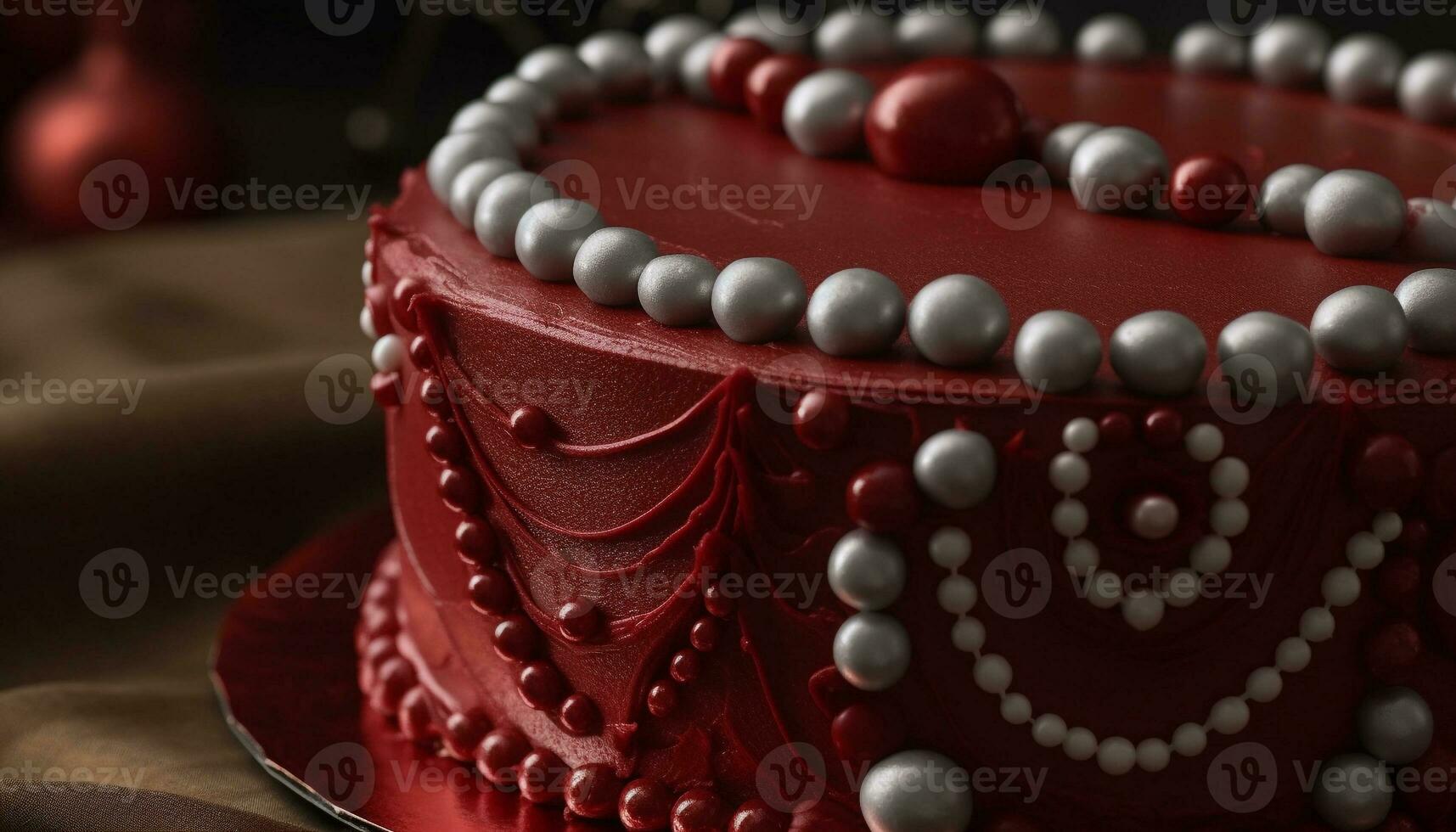 Indulgent chocolate dessert with fresh fruit and ornate decoration generated by AI photo