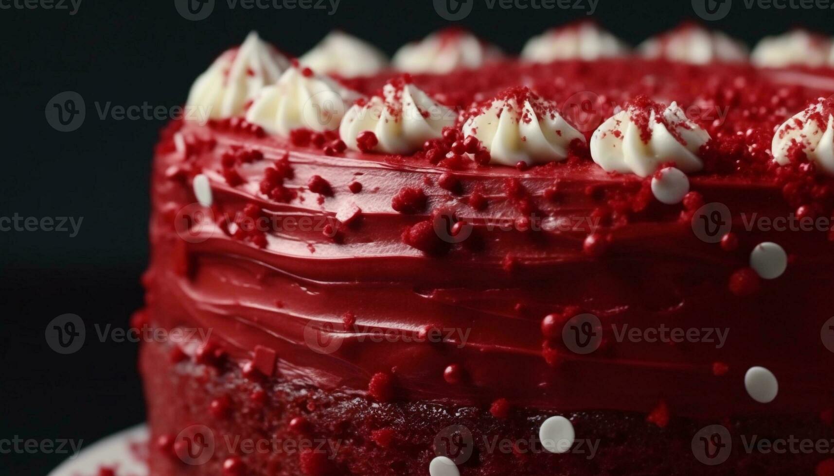 Decadent homemade chocolate cheesecake with fresh berry decoration and whipped cream generated by AI photo