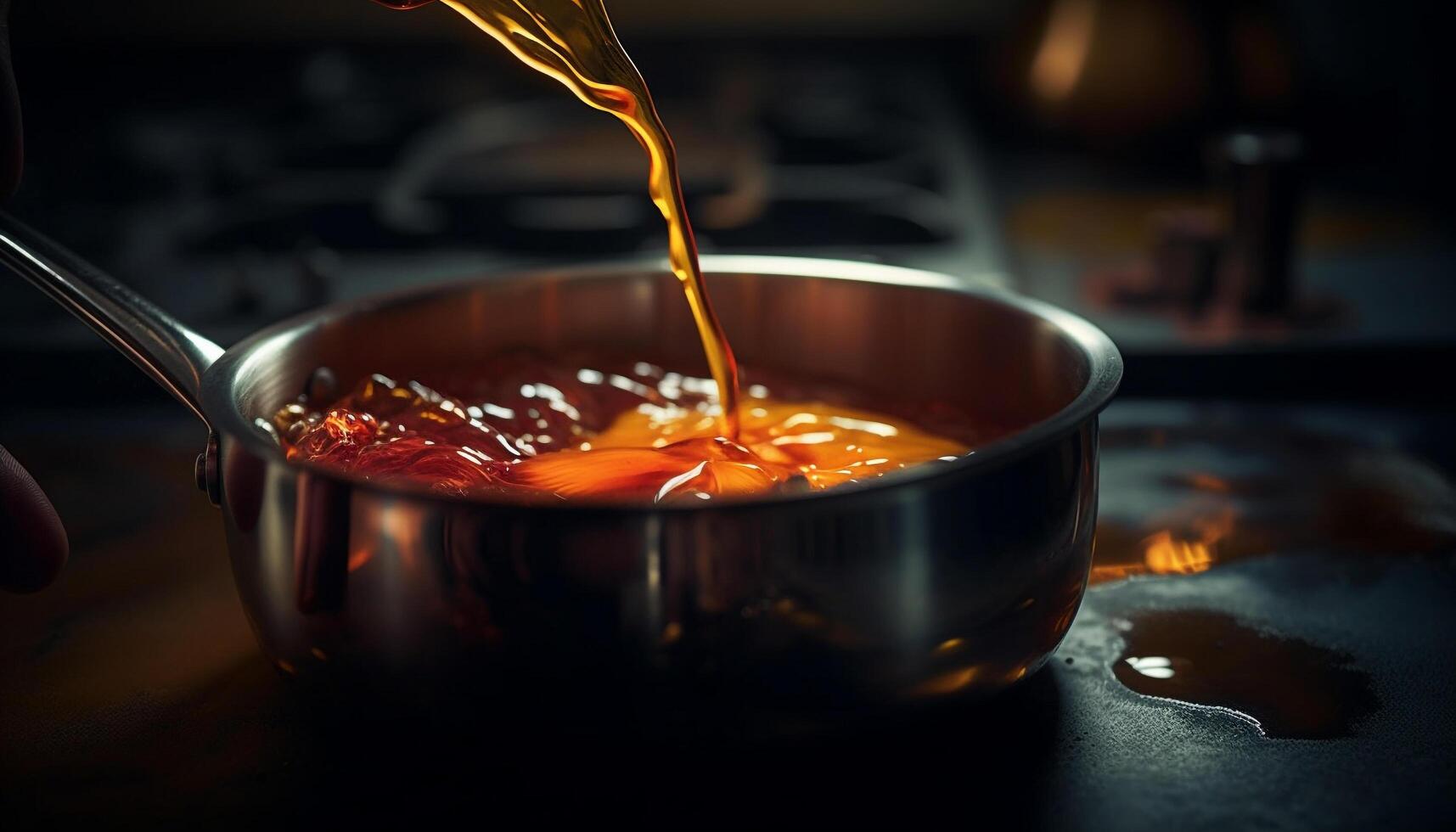 Healthy homemade dessert mixing organic ingredients in domestic kitchen bowl generated by AI photo