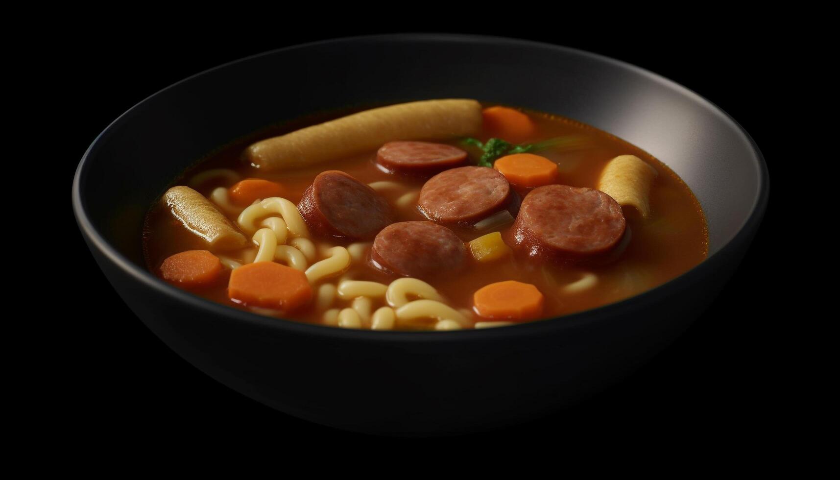 Healthy meal vegetarian stew with fresh vegetables and homemade bread generated by AI photo