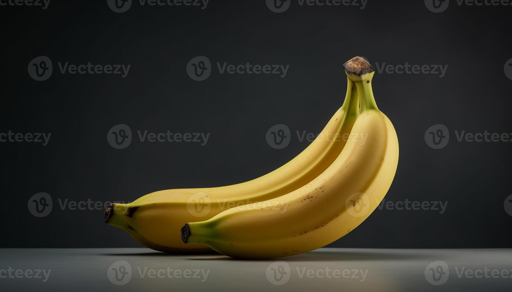 maduro banana, un sano bocadillo para un Fresco y orgánico estilo de vida generado por ai foto