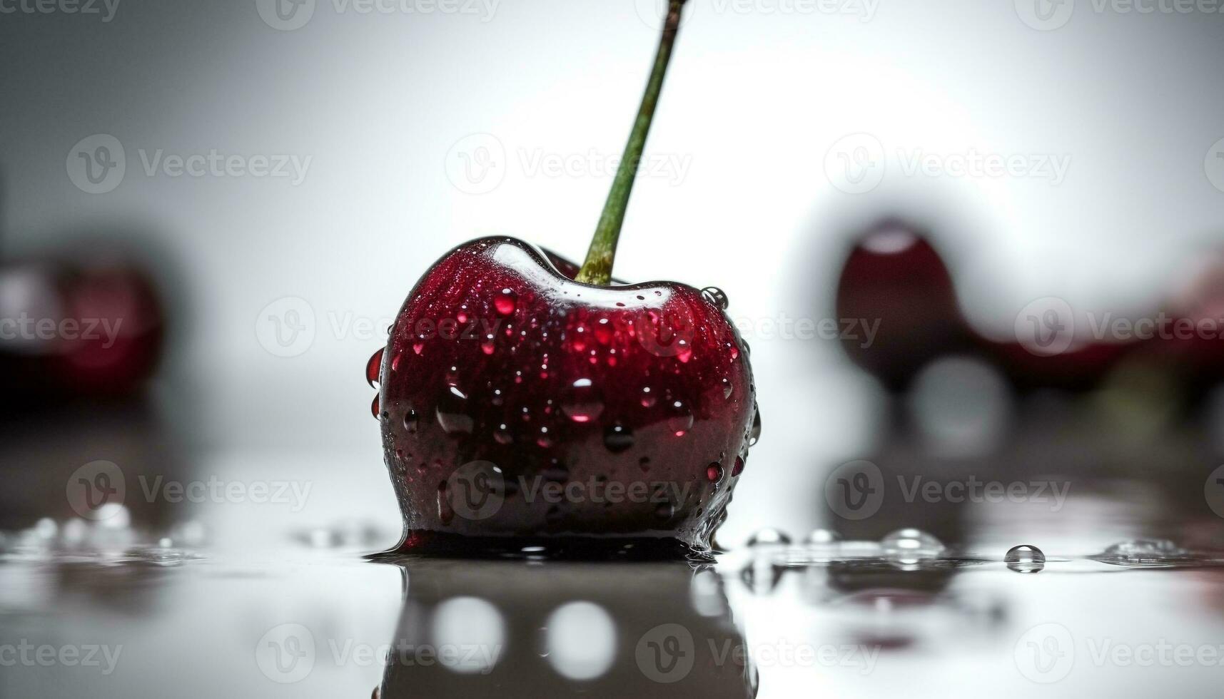 Juicy berry fruits splash with freshness on green leaf backgrounds generated by AI photo