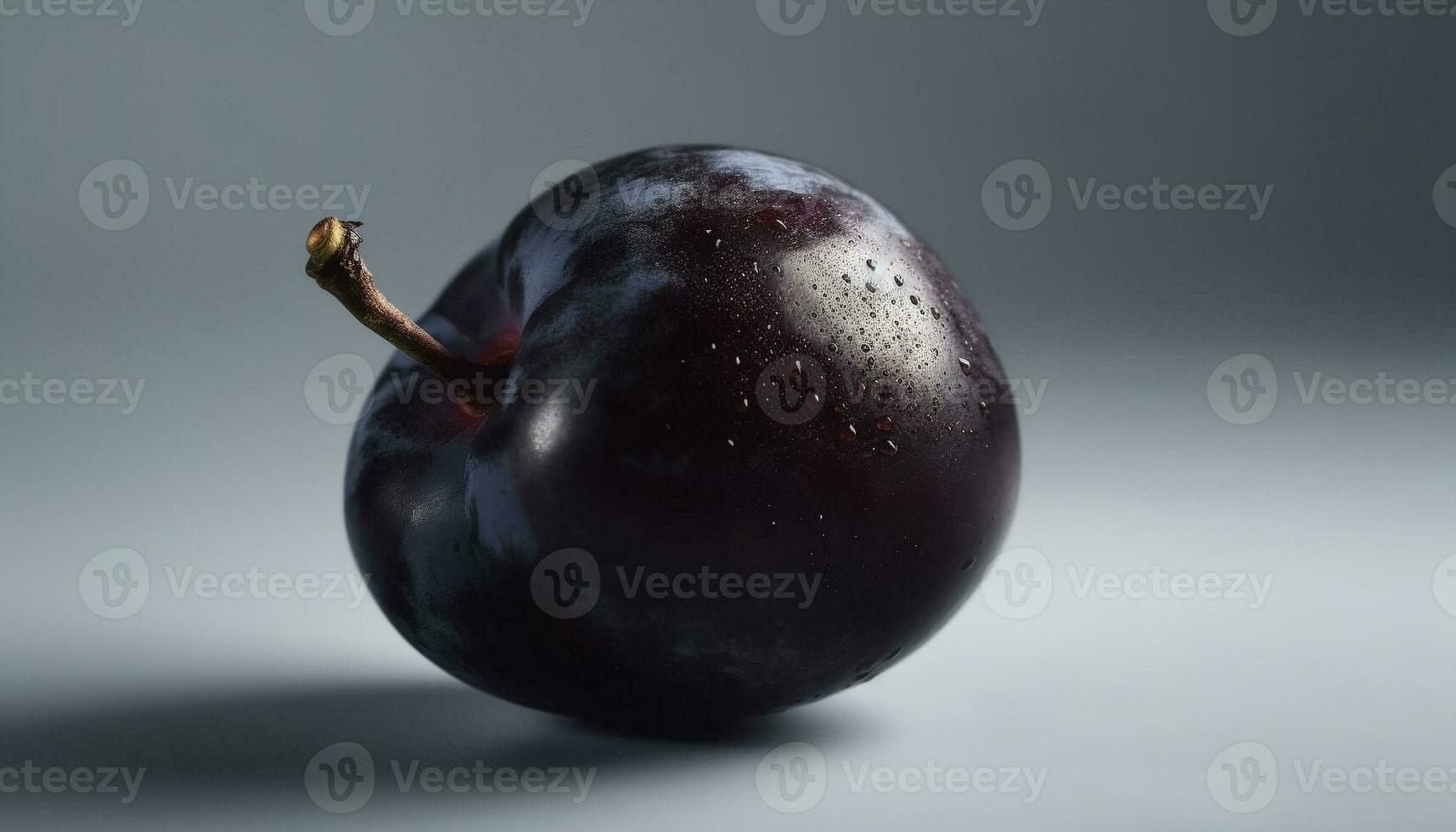 Ripe purple berry levitates in fresh organic nature close up generated by AI photo