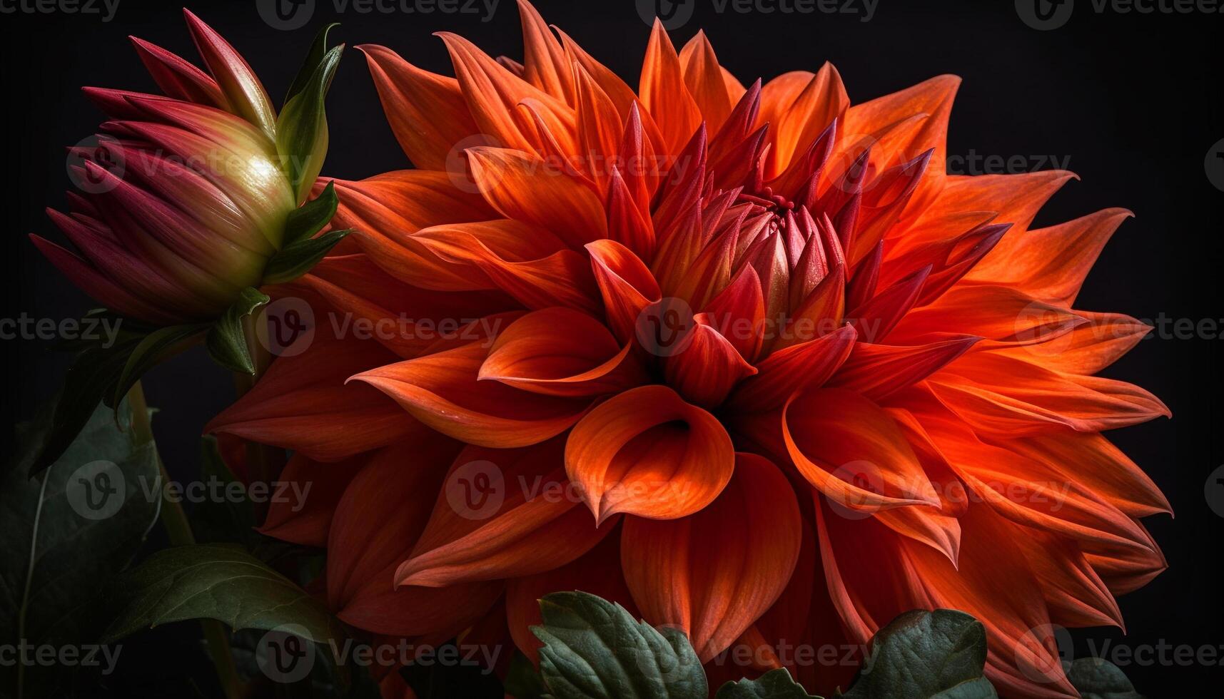 Vibrant bouquet of multi colored flowers in a formal garden design generated by AI photo