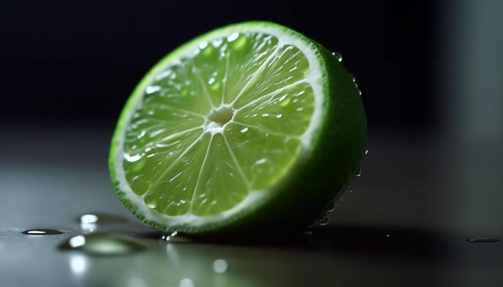 jugoso agrios rebanada refleja naturaleza frescura en sano mojito cóctel generado por ai foto