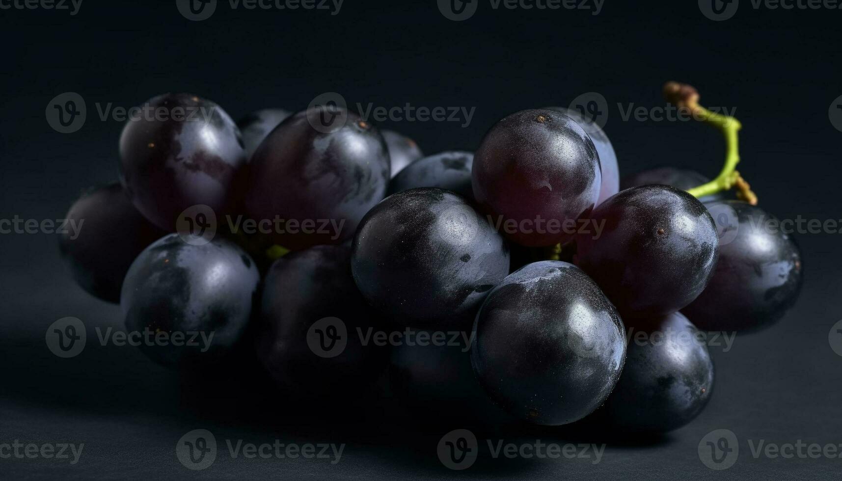 Juicy ripe grape bunch, fresh from nature organic vineyard generated by AI photo
