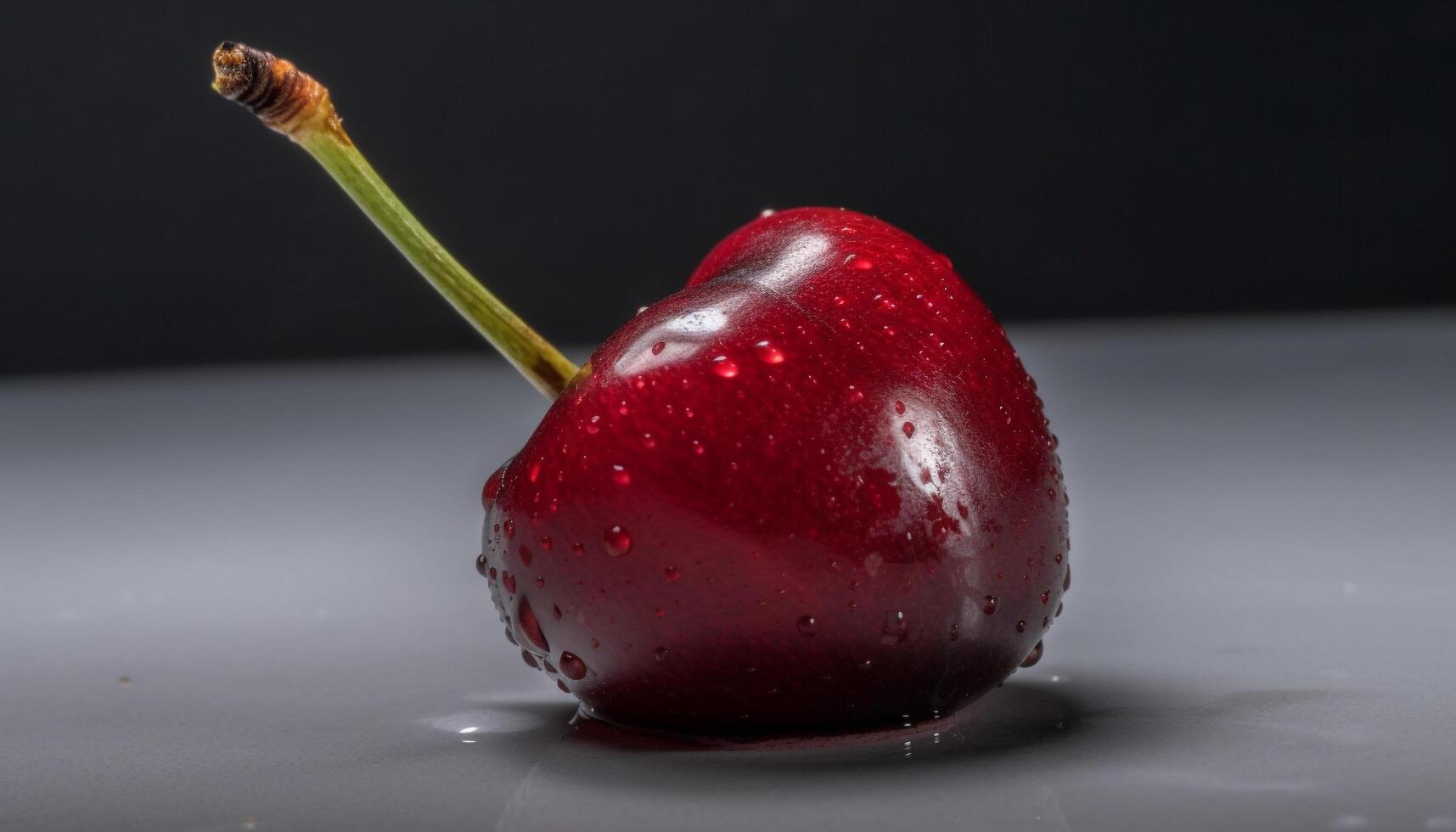 Juicy berry drop reflects vibrant nature in refreshing summer snack generated by AI photo