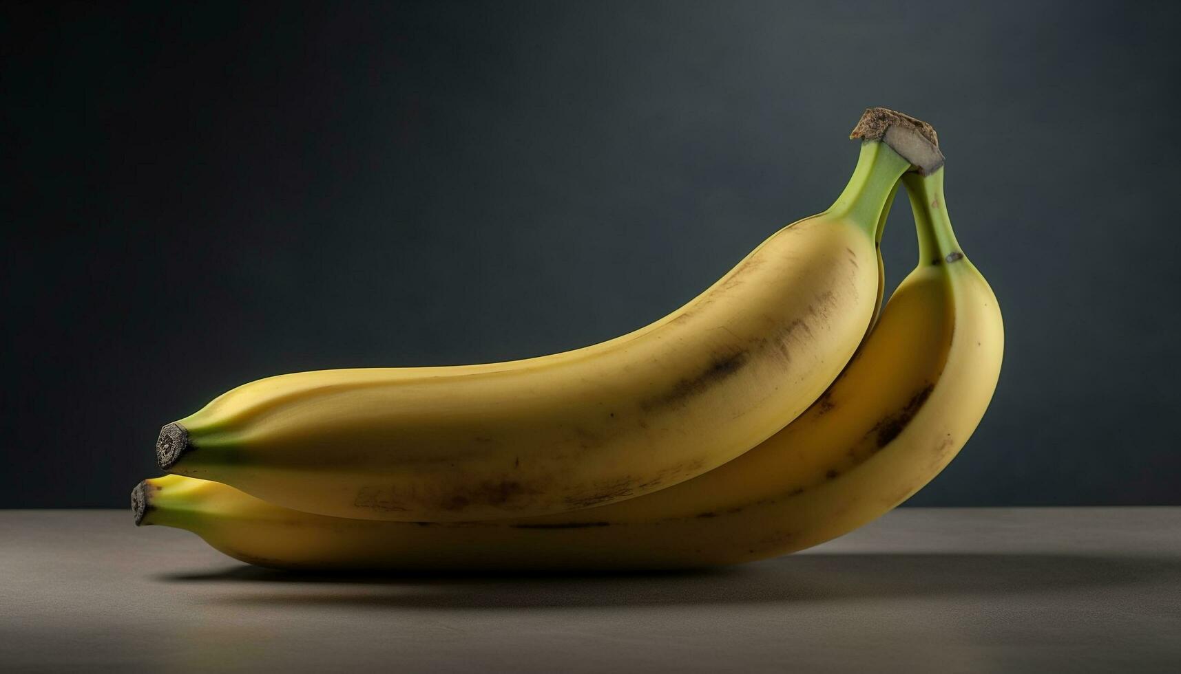maduro orgánico banana, un sano bocadillo para vegetariano estilos de vida generado por ai foto