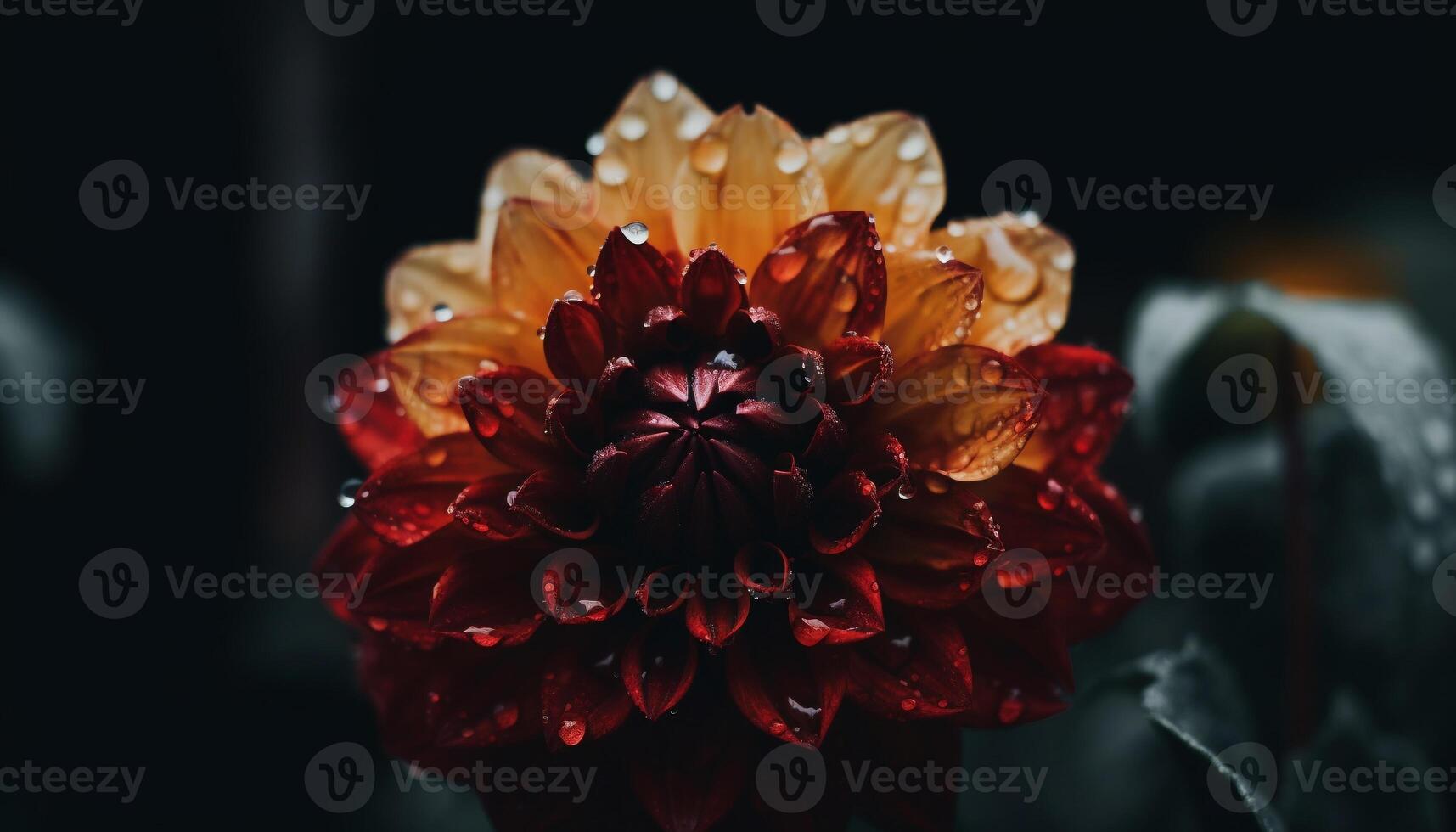 Vibrant gerbera daisy, single flower, pink and yellow petals generated by AI photo