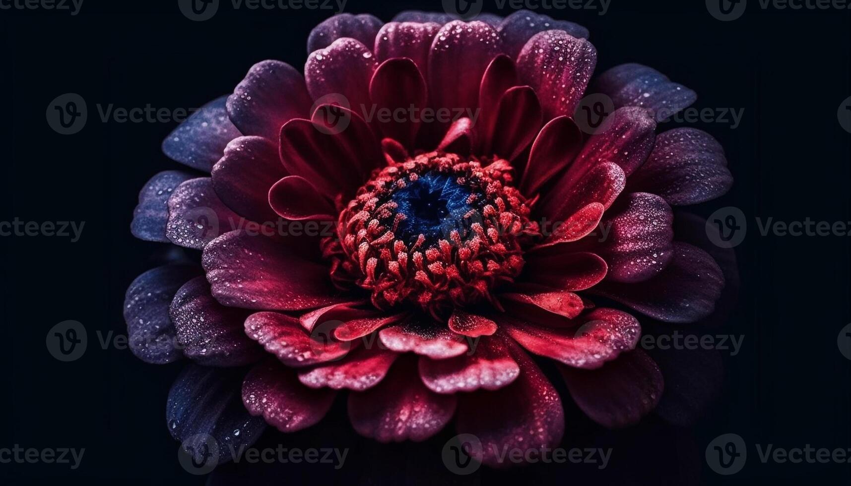 Vibrant bouquet of multi colored daisies, dew drops glistening on petals generated by AI photo