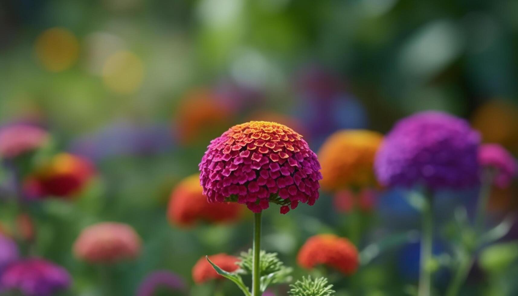 Vibrant wildflower bouquet showcases beauty in nature multi colored patterns generated by AI photo