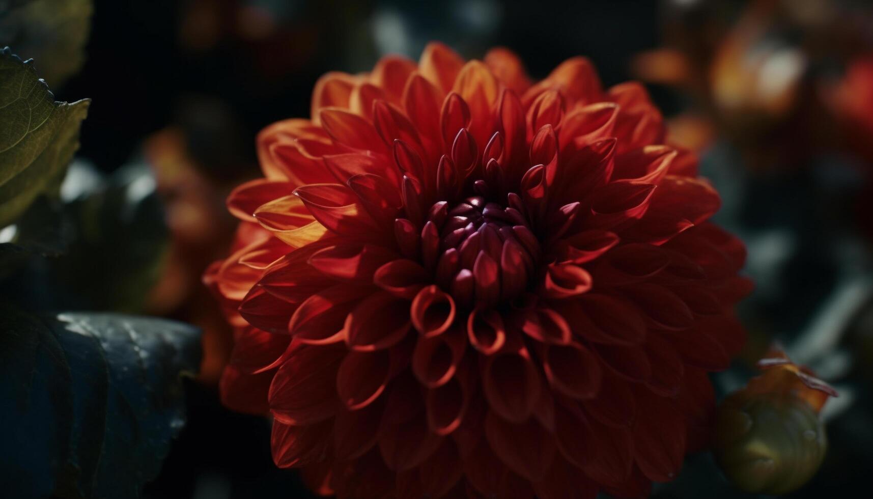 Vibrant dahlias bloom in the fresh summer outdoors, a gift of beauty generated by AI photo