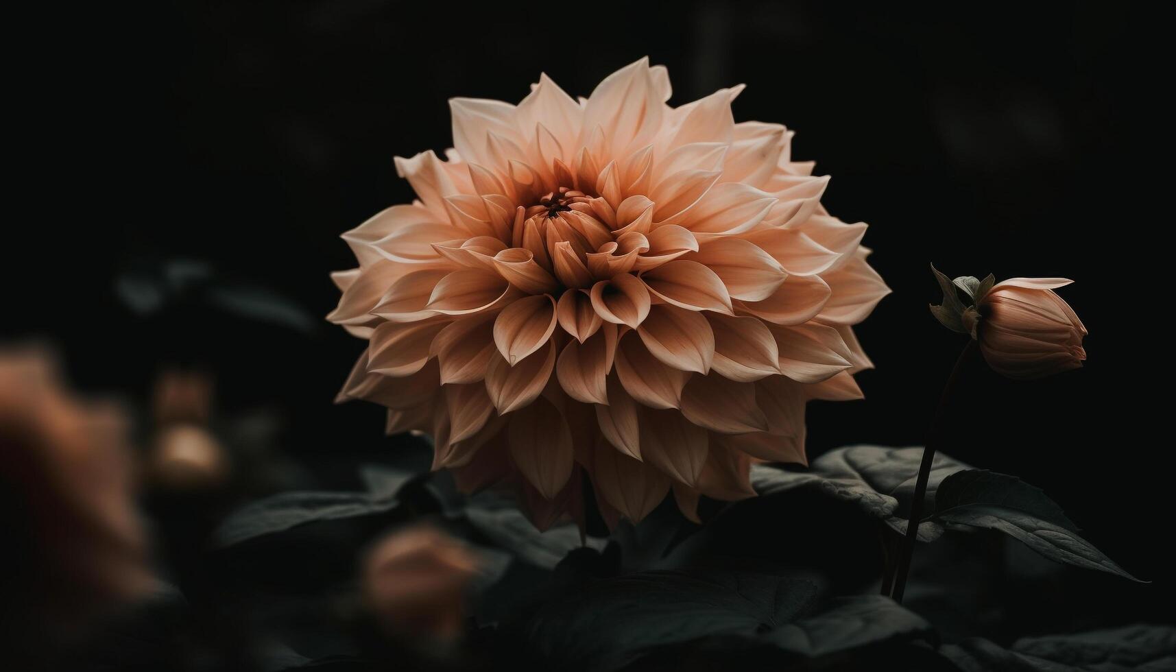 Vibrant petals of multi colored dahlias symbolize elegance in nature