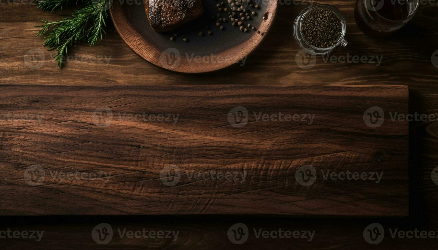 Rustic meal preparation with organic ingredients on wooden table background generated by AI photo