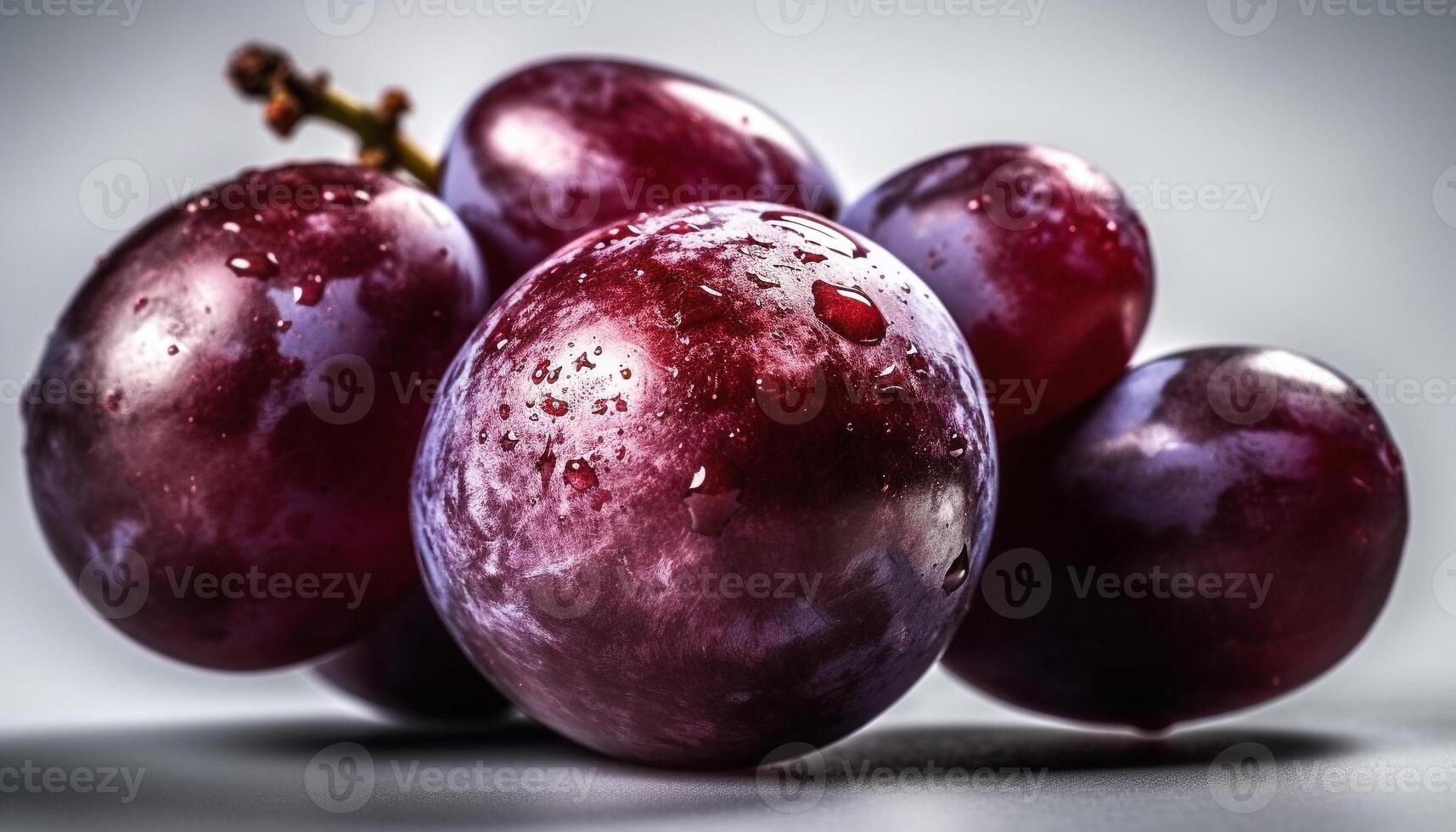 Juicy purple grapes, fresh from nature organic vineyard, ripe for eating generated by AI photo