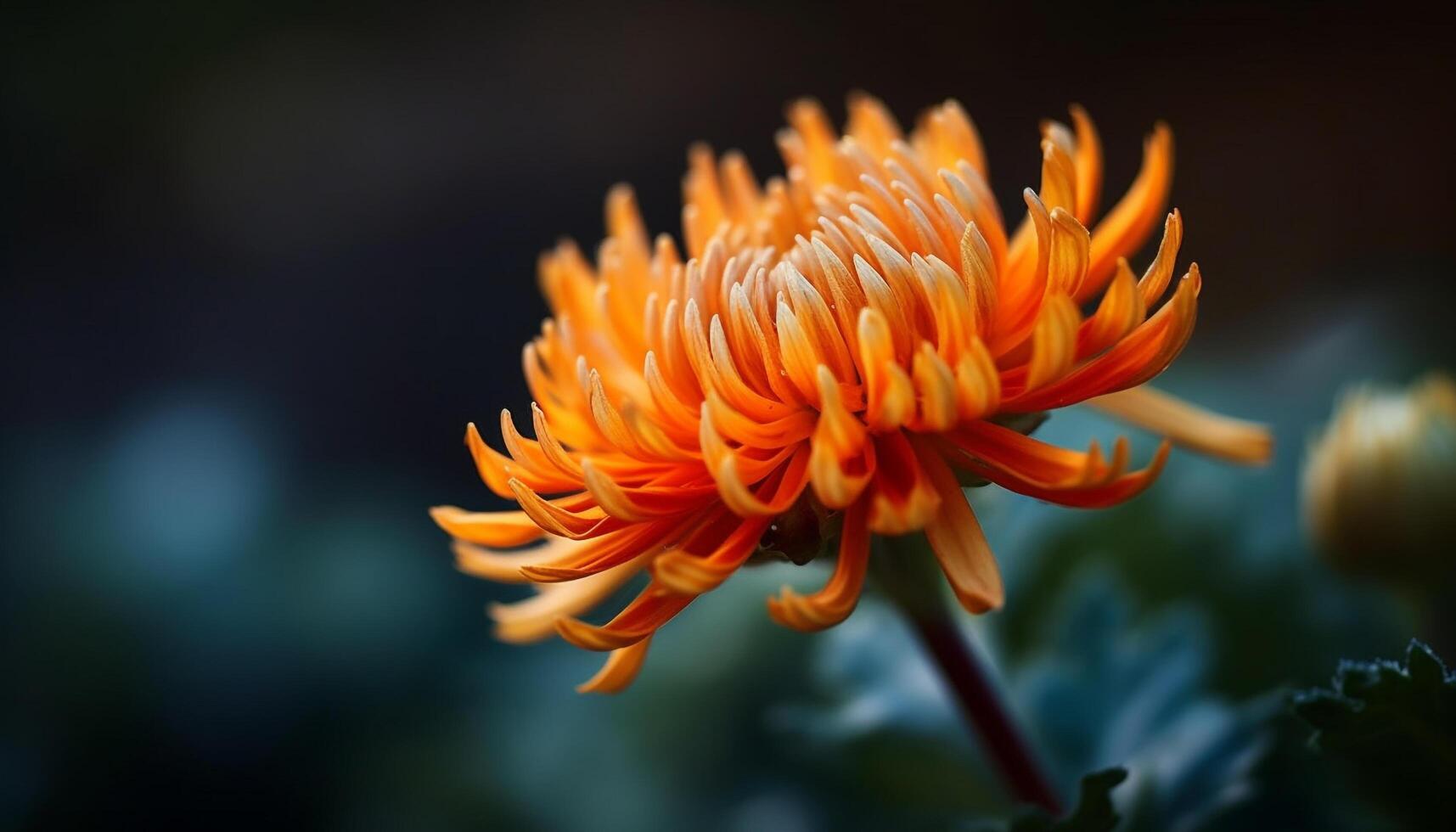 Vibrant dahlia blossom showcases natural beauty in close up macro shot generated by AI photo