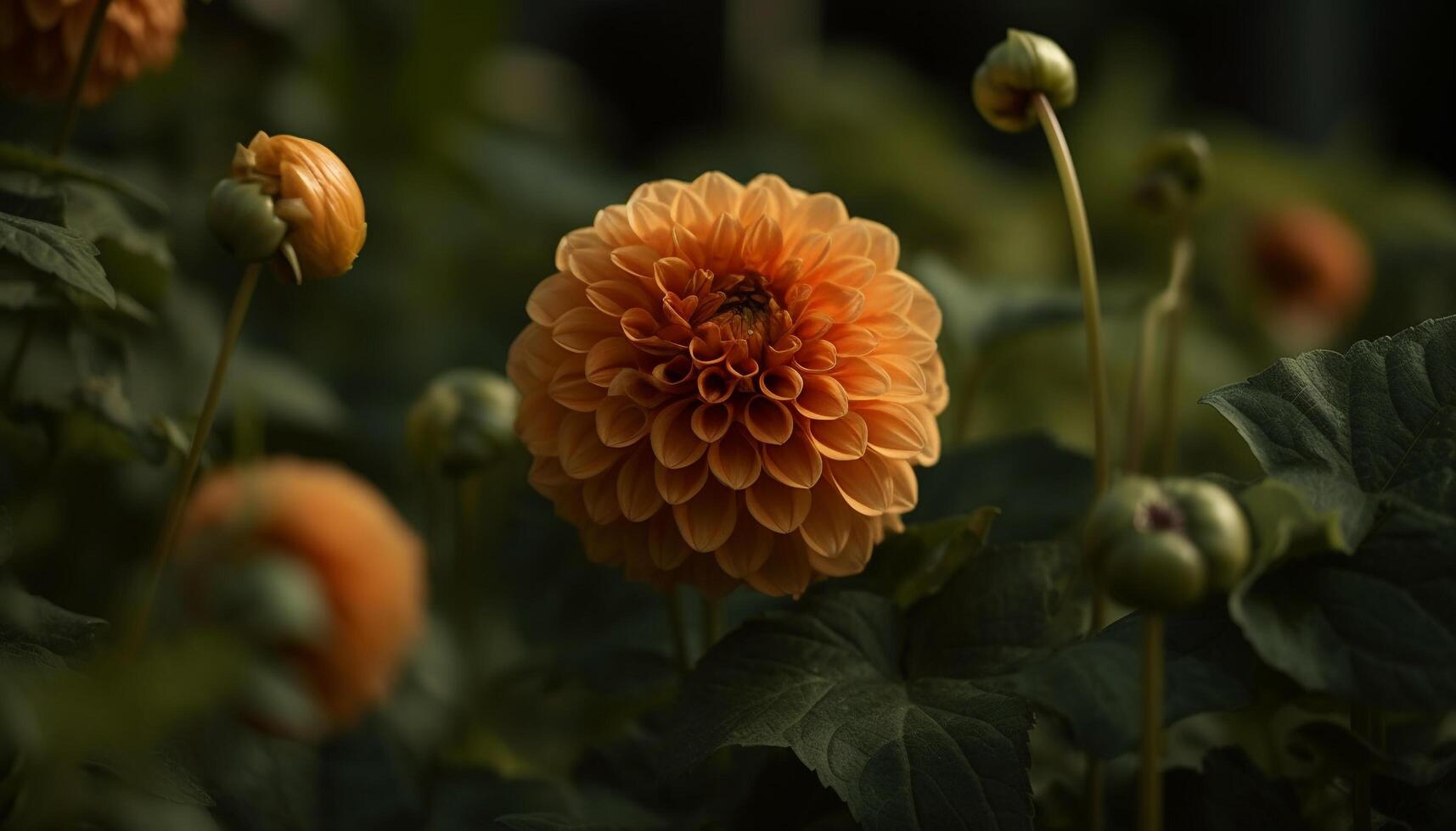 Vibrant multi colored flower head showcases natural beauty in organic agriculture generated by AI photo