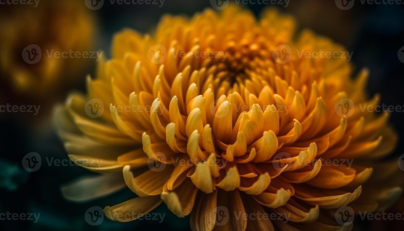 Vibrant yellow daisy, a single flower in focus, natural beauty generated by AI photo