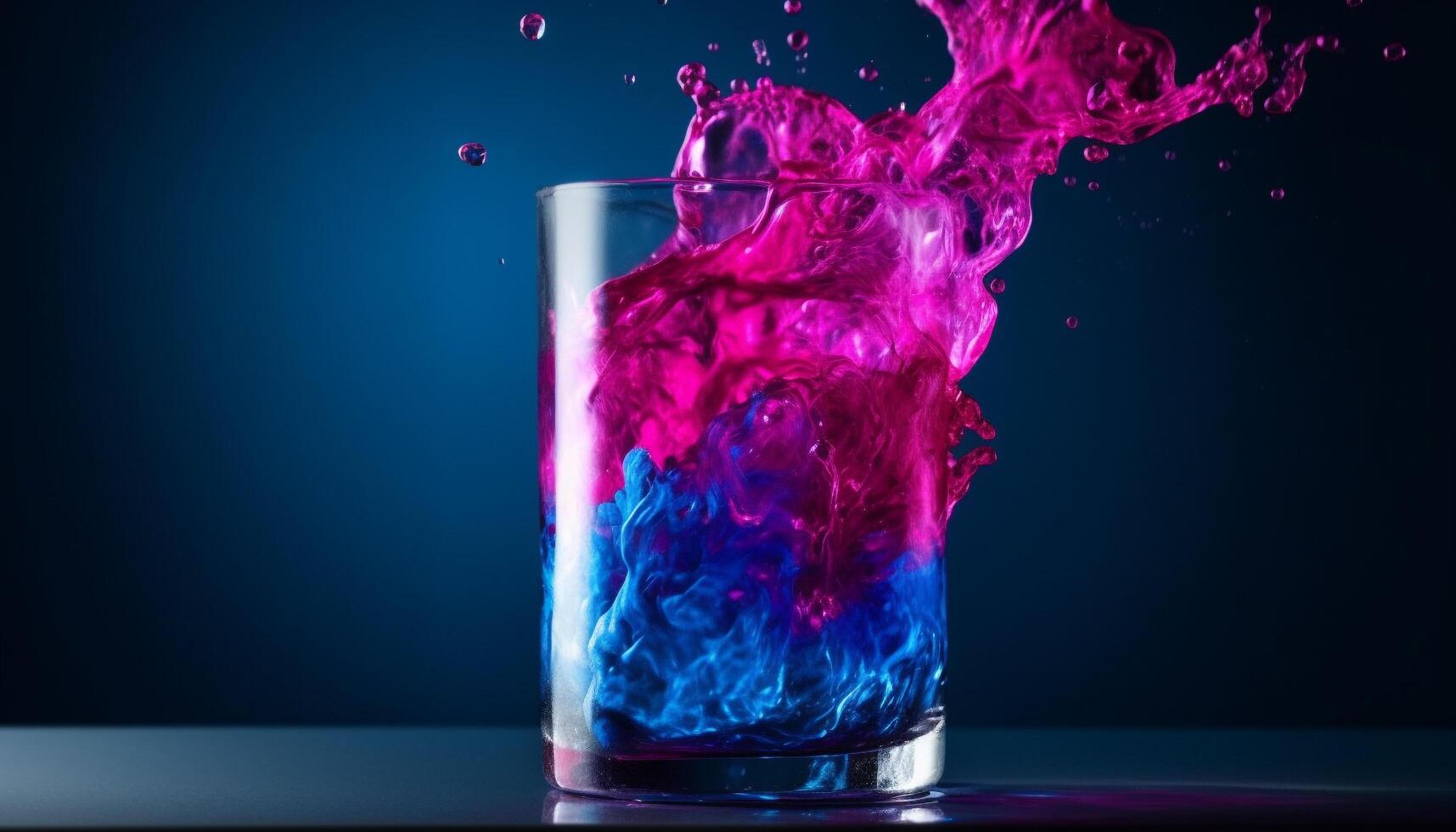 Refreshing cocktail with ice and fruit in a drinking glass generated by AI photo