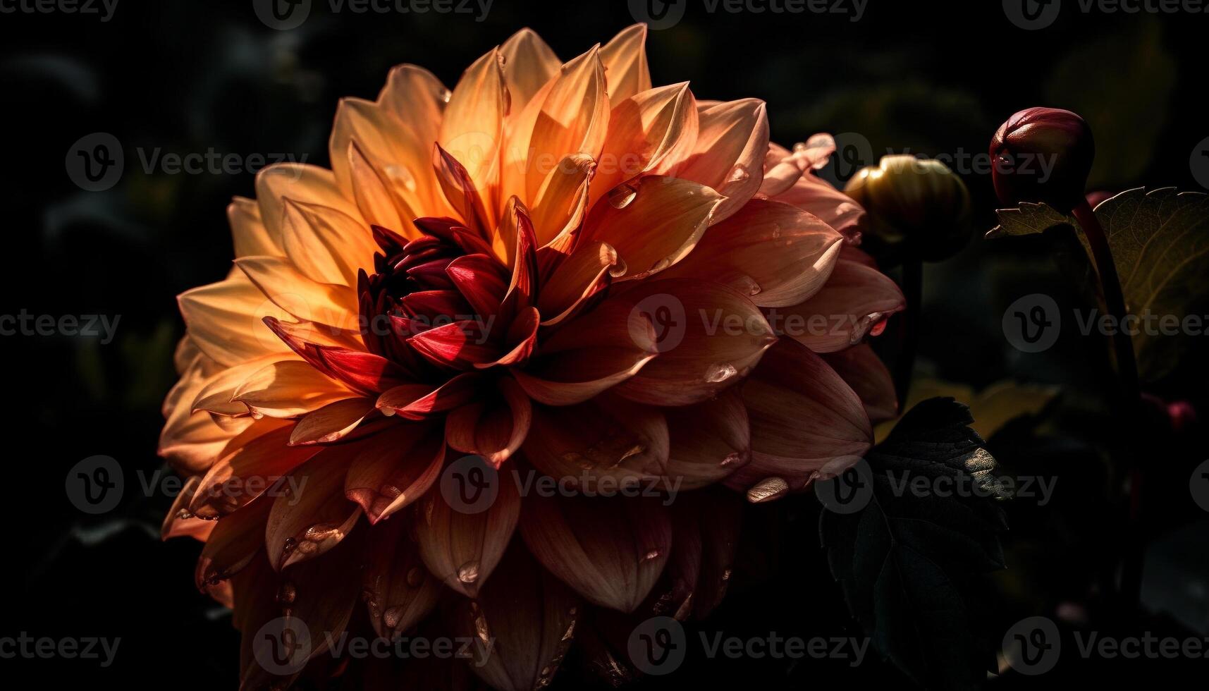 Vibrant floral bouquet, showcasing the beauty of nature growth generated by AI photo