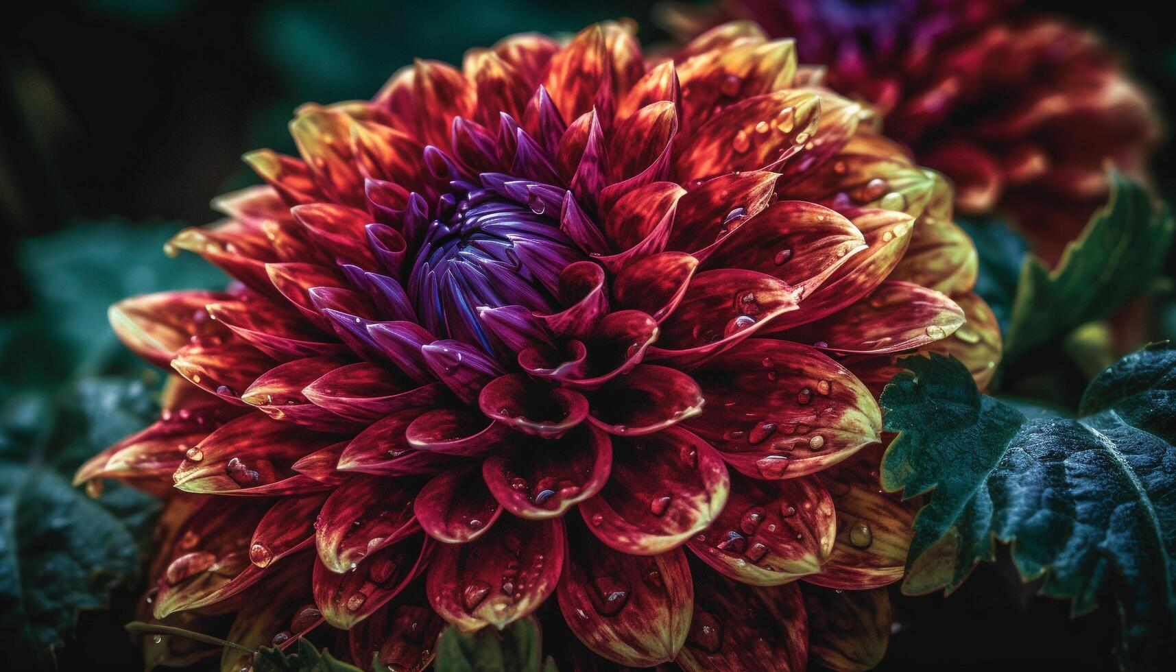 Vibrant colored petals adorn single flower in nature beauty generated by AI photo
