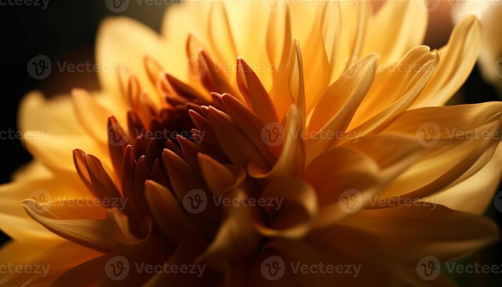 Vibrant lotus blossom in tranquil pond symbolizes elegance and growth generated by AI photo