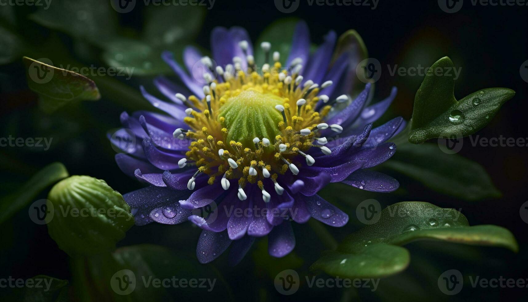 macro belleza en naturaleza cerca arriba de multi de colores flor silvestre en prado generado por ai foto